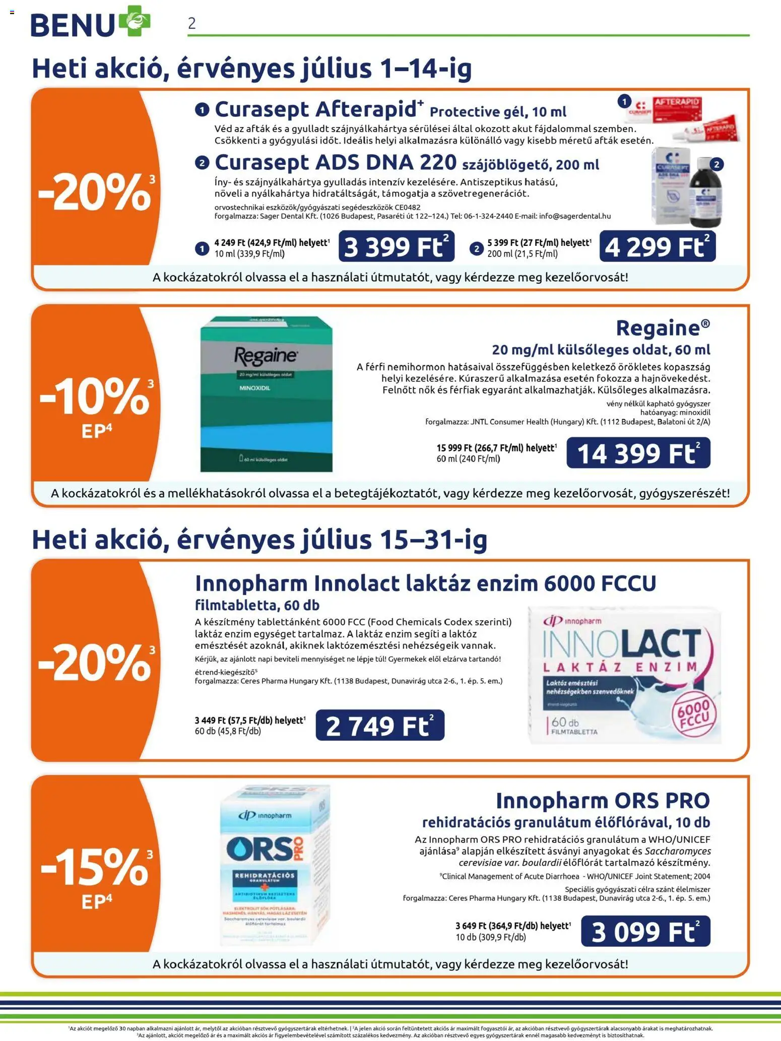 BENU Gyógyszertárak Akciós Újság 2026.07.01.-tól/töl - fantasztikus ajánlatokat! 🛍️ | Magyarország