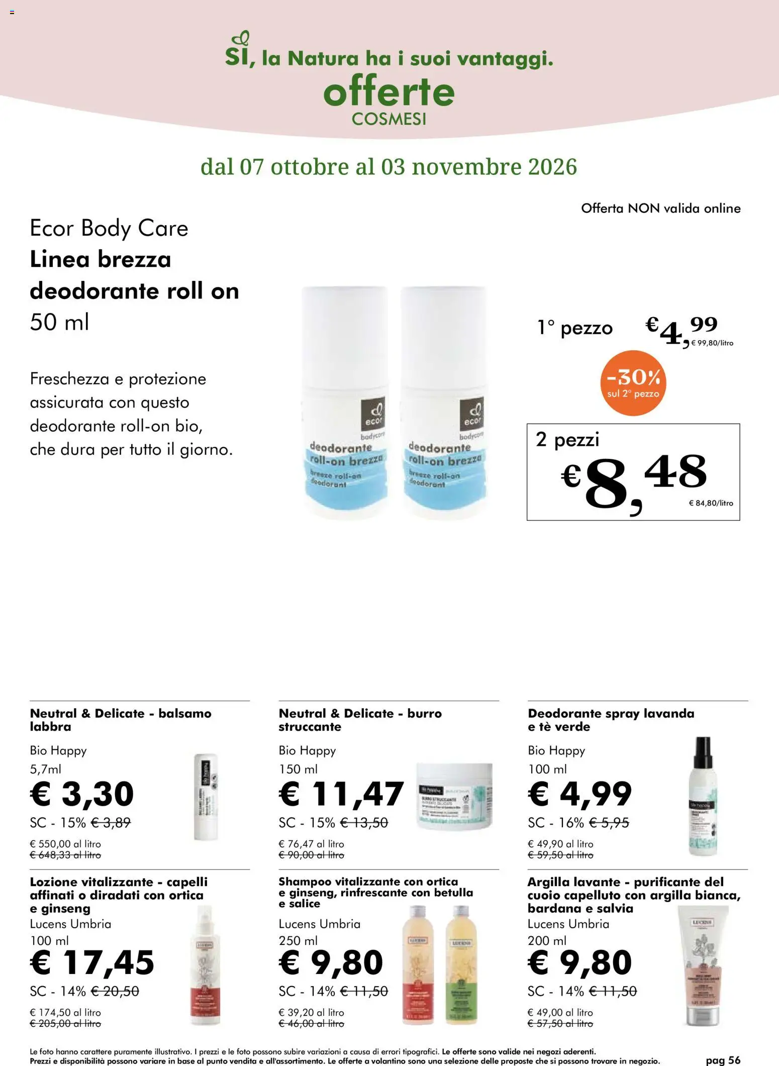 Natura Sì volantino Volantino in Italy