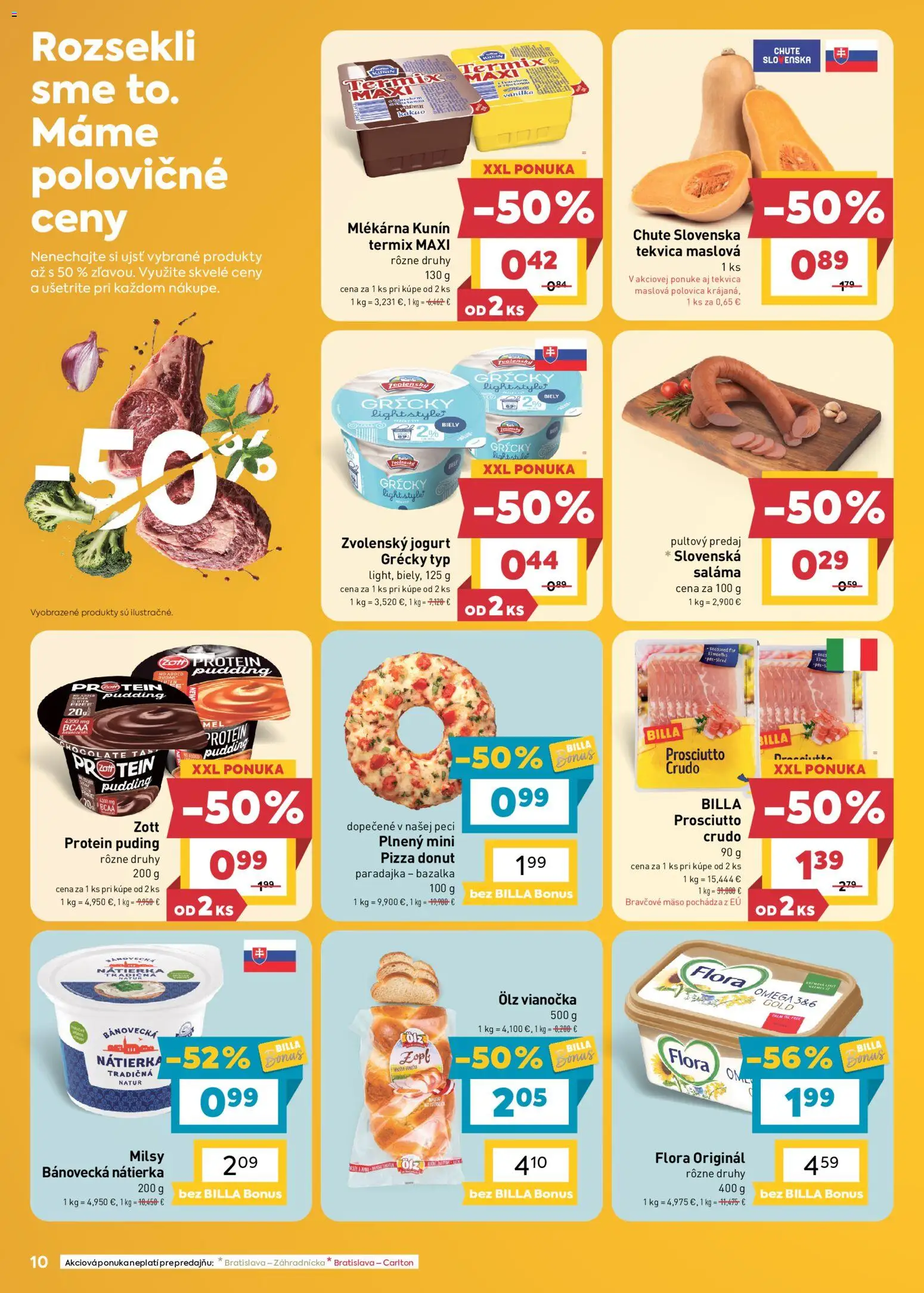 Billa leták Leták in Slovensko
