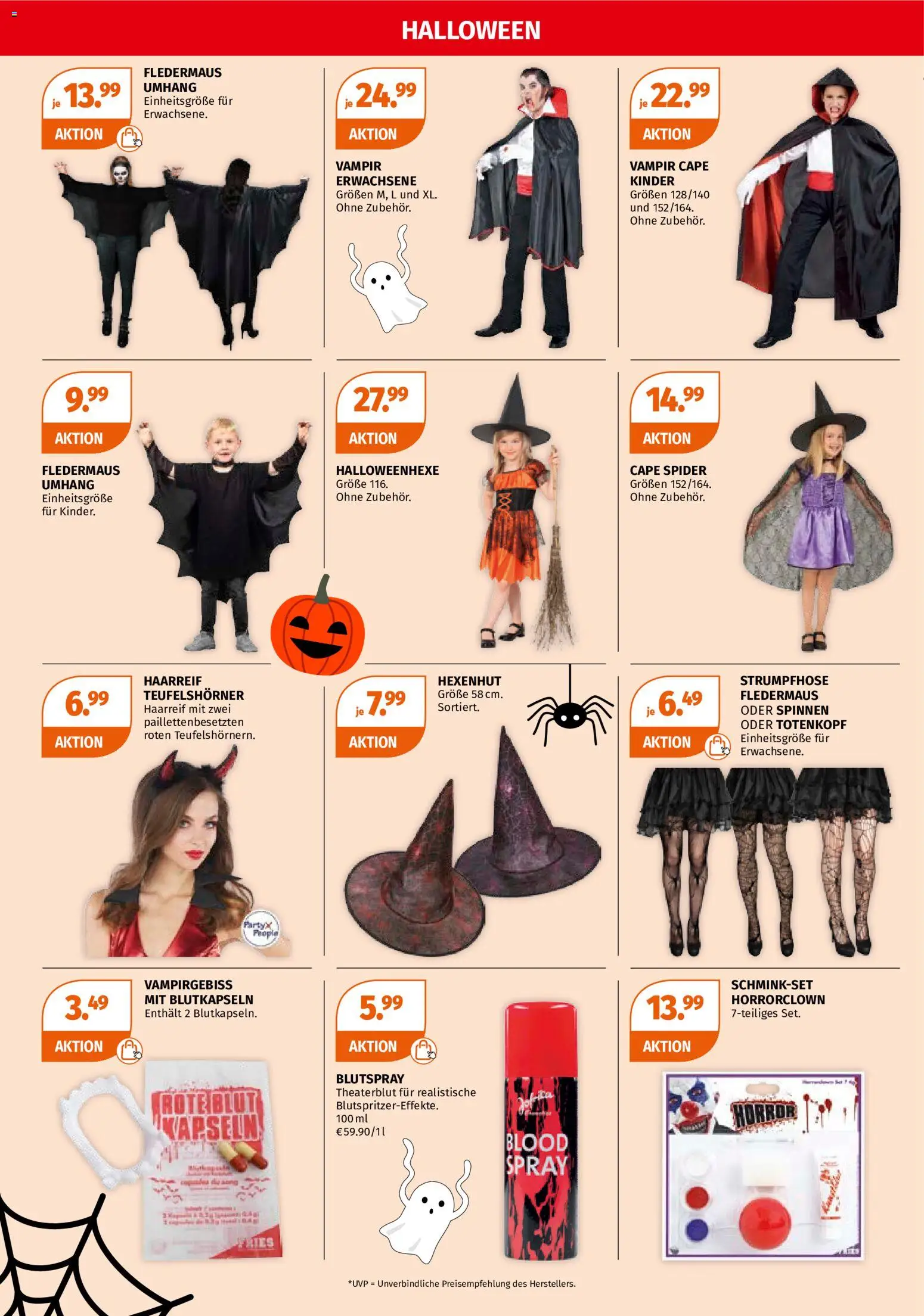 Müller Halloween Flugblatt in Österreich