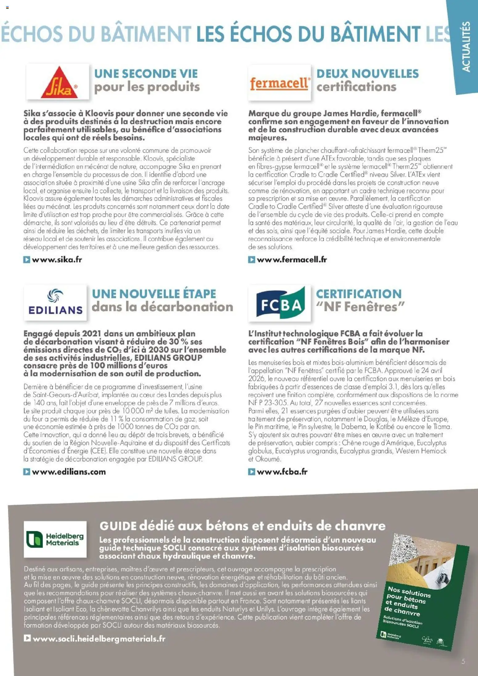Gedimat catalogue Catalogue in France