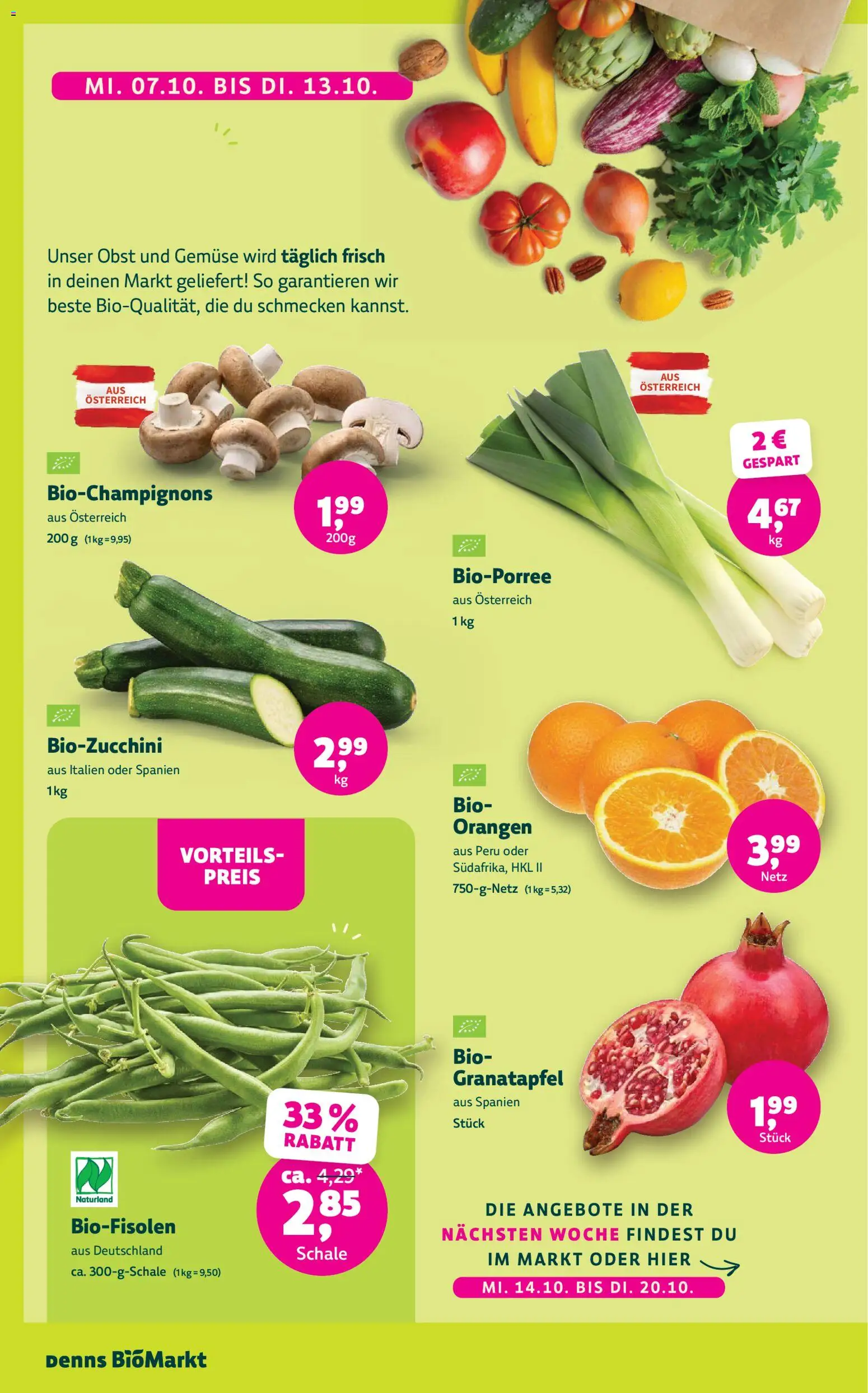 Denns BioMarkt Angebote Flugblatt in Österreich