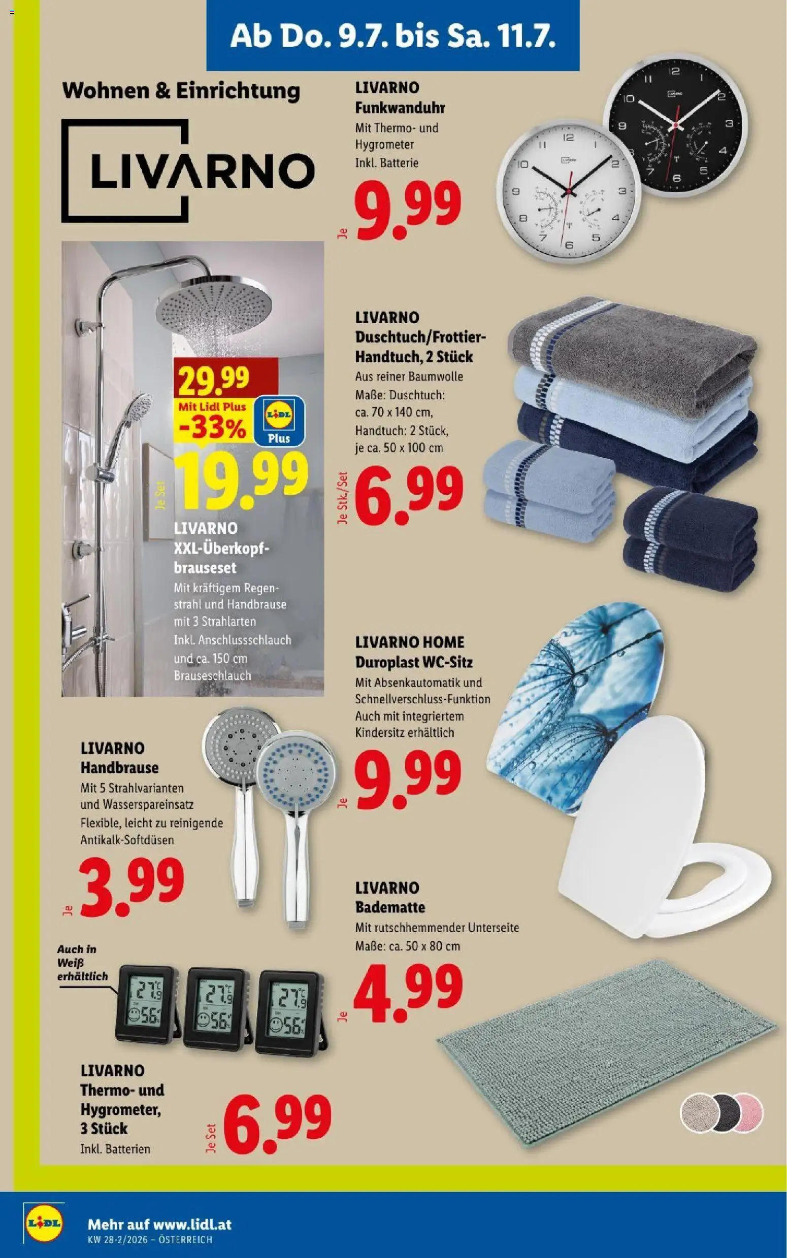 Jetzt sparen im Lidl - Flugblatt | 09.07.2026 ✳️ Angebote ab Donnerstag | Österreich