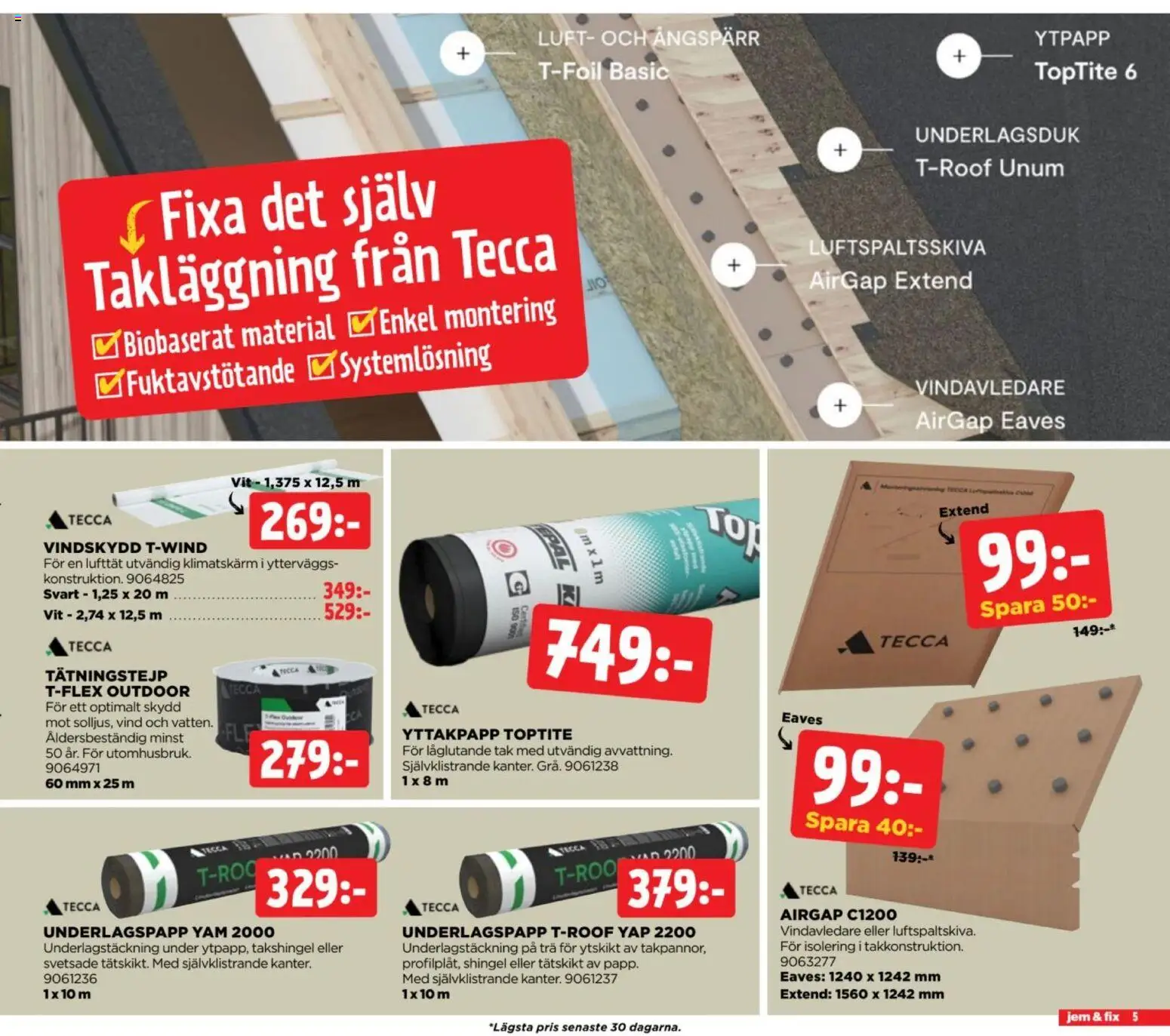 Jem & Fix erbjudanden Reklamblad in Sverige
