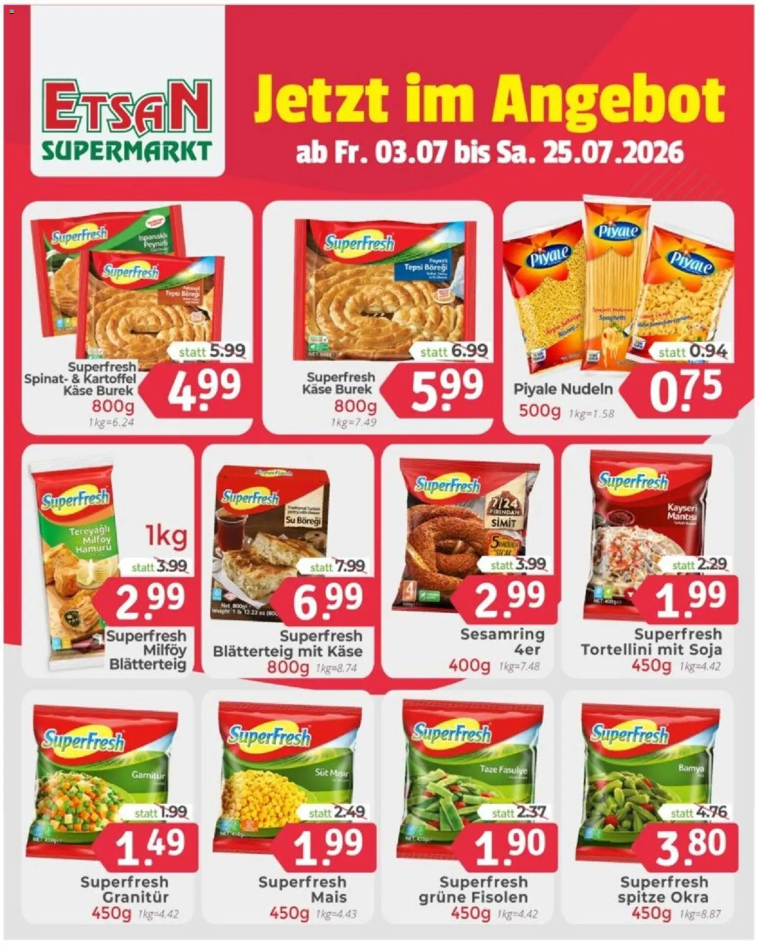Die besten Angebote | ETSAN Flugblatt ab 03.07.2026 | - Jetzt stöbern! | Österreich