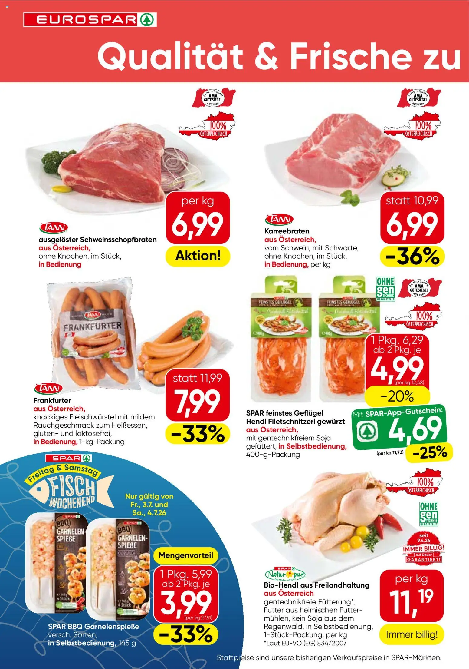 Die besten Angebote | Eurospar Flugblatt ab 01.07.2026 | - Jetzt stöbern! | Österreich