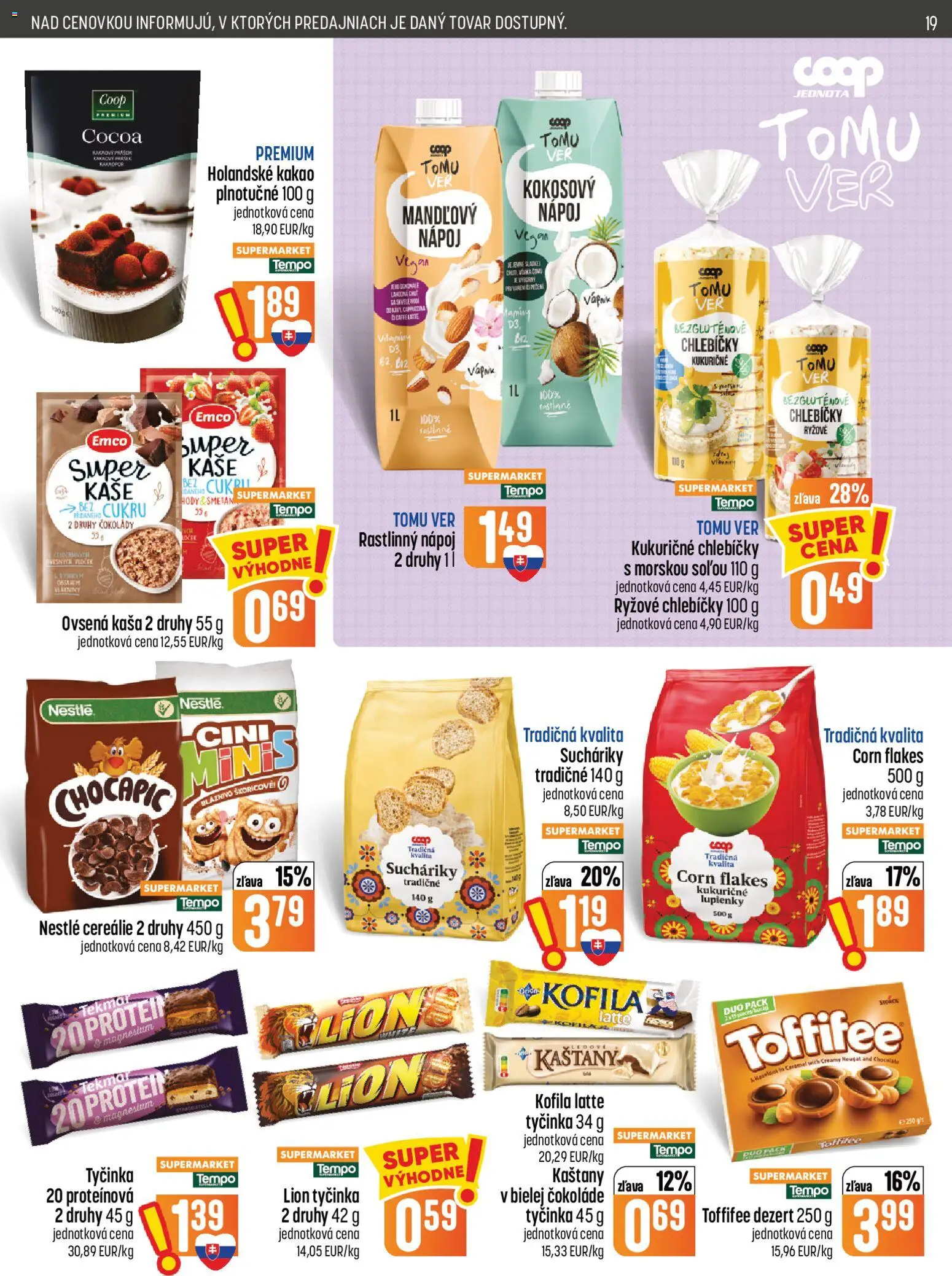 COOP Jednota leták Leták in Slovensko