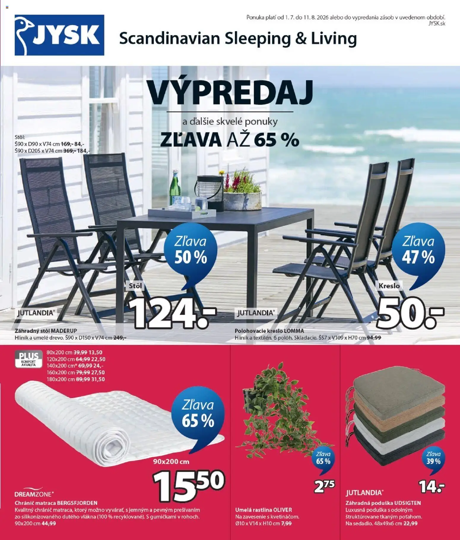 JYSK leták od 01.07.2026 » Pozrite si limitované zľavy a ušetrite ešte dnes! | Slovensko