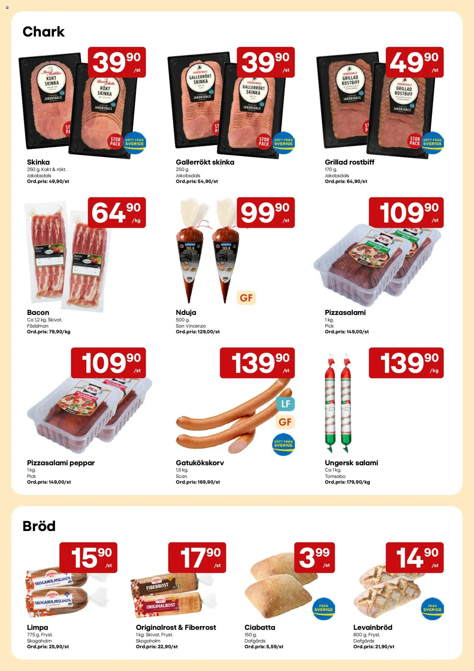 Snabbgross erbjudanden Reklamblad in Sverige