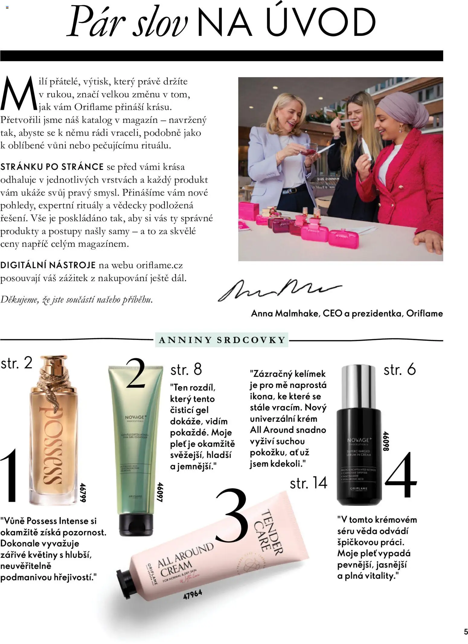 Oriflame katalog Novage+ Proceuticals Leták in Česko