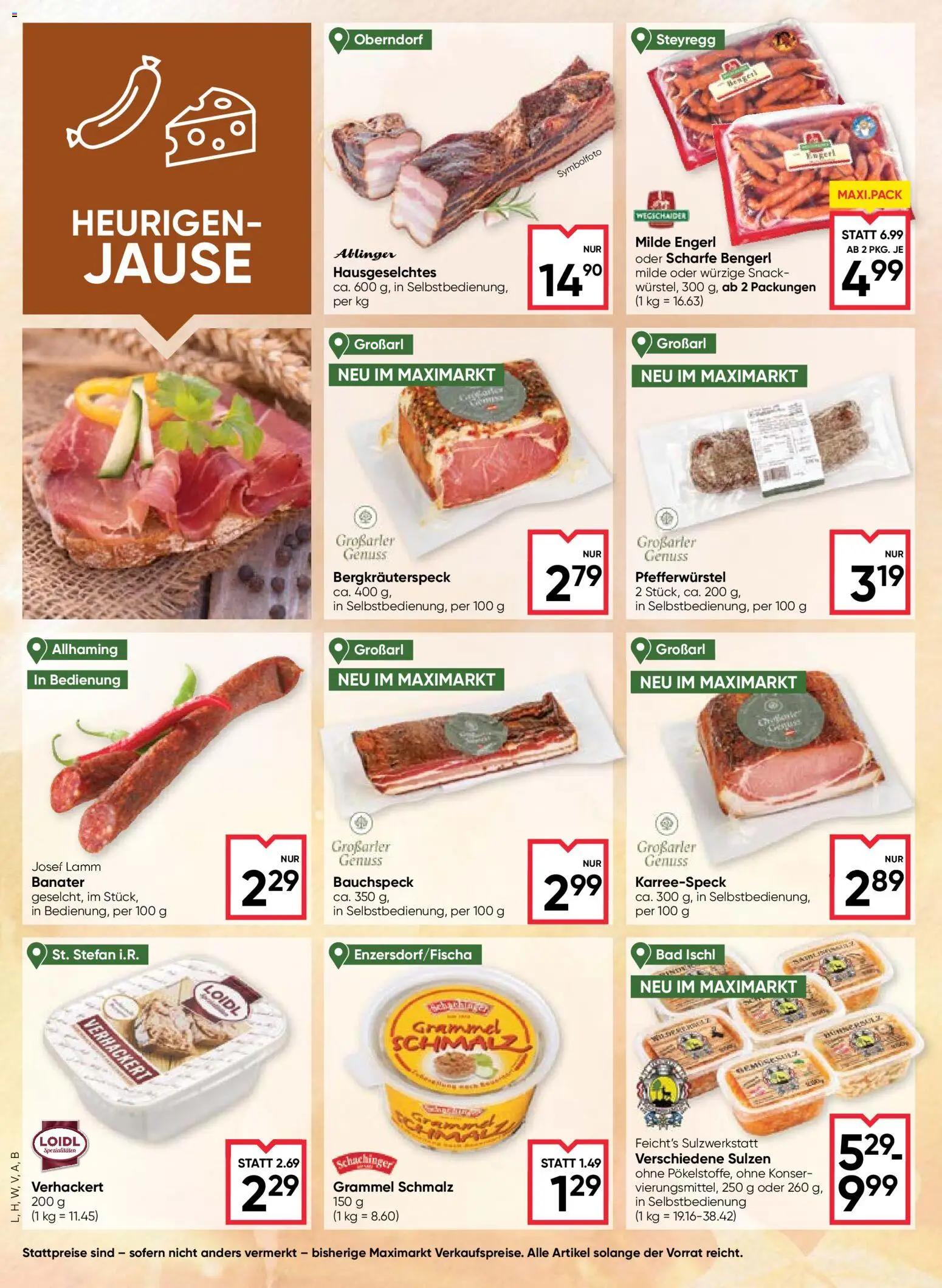 Maximarkt Flugblatt Flugblatt in Österreich