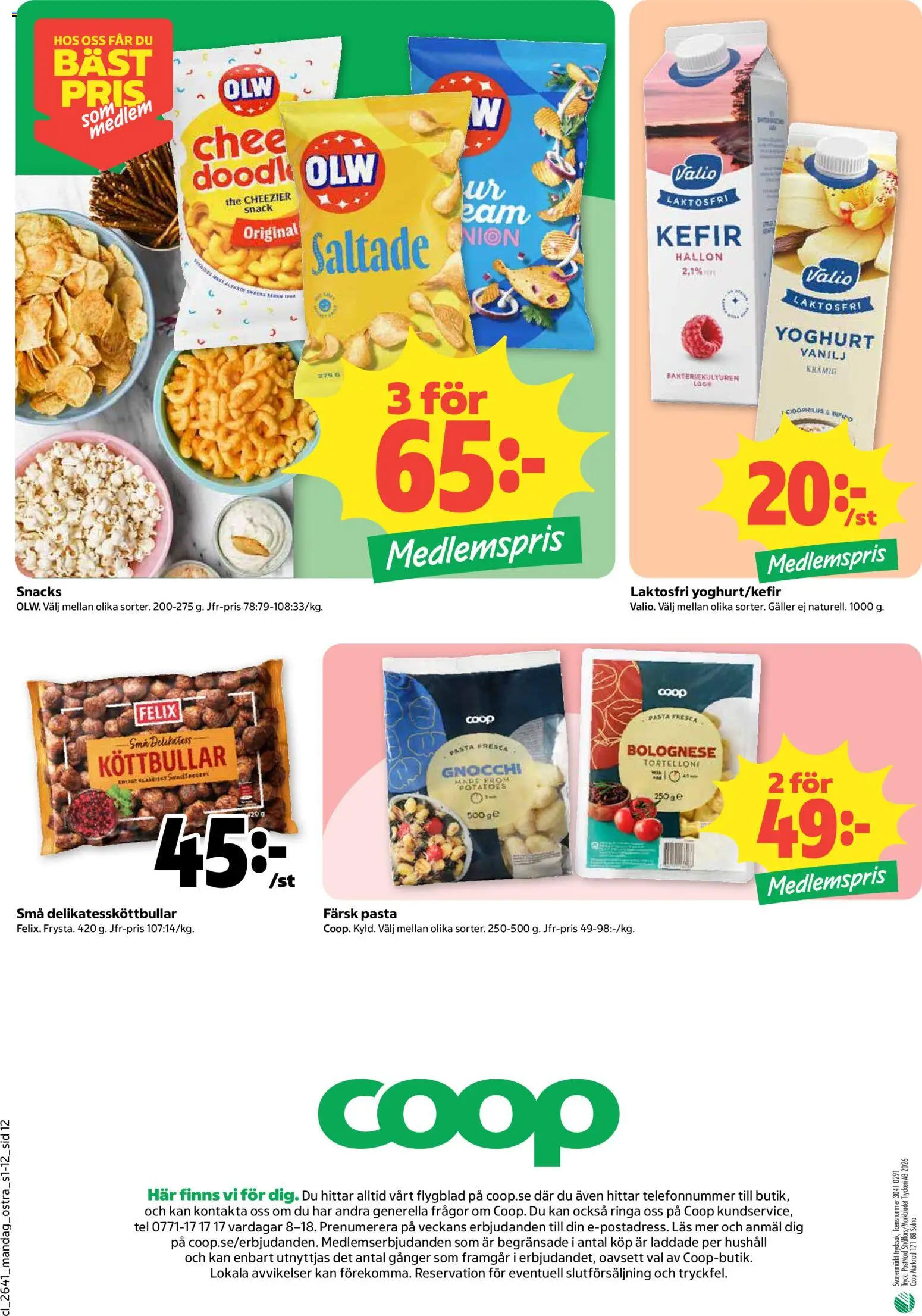 Coop Daglivs erbjudanden Reklamblad in Sverige