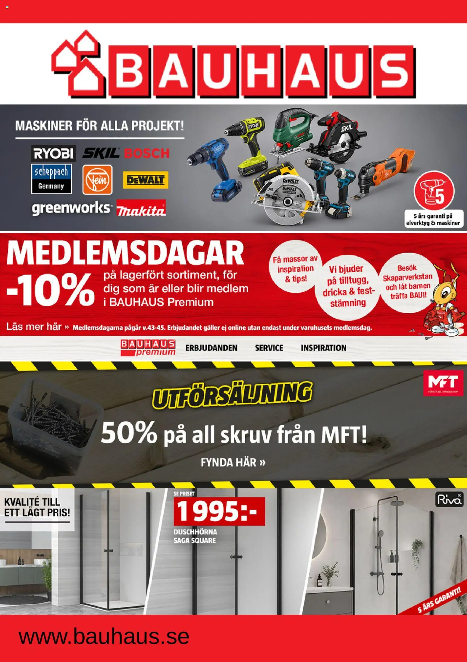 Bauhaus erbjudanden Reklamblad in Sverige