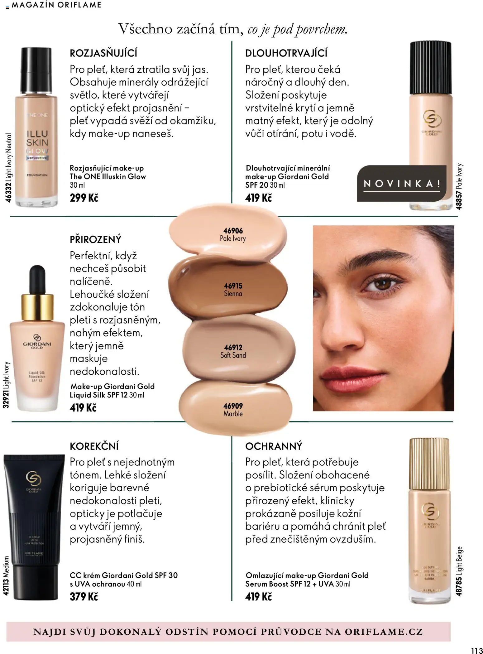 Oriflame katalog Novage+ Proceuticals Leták in Česko