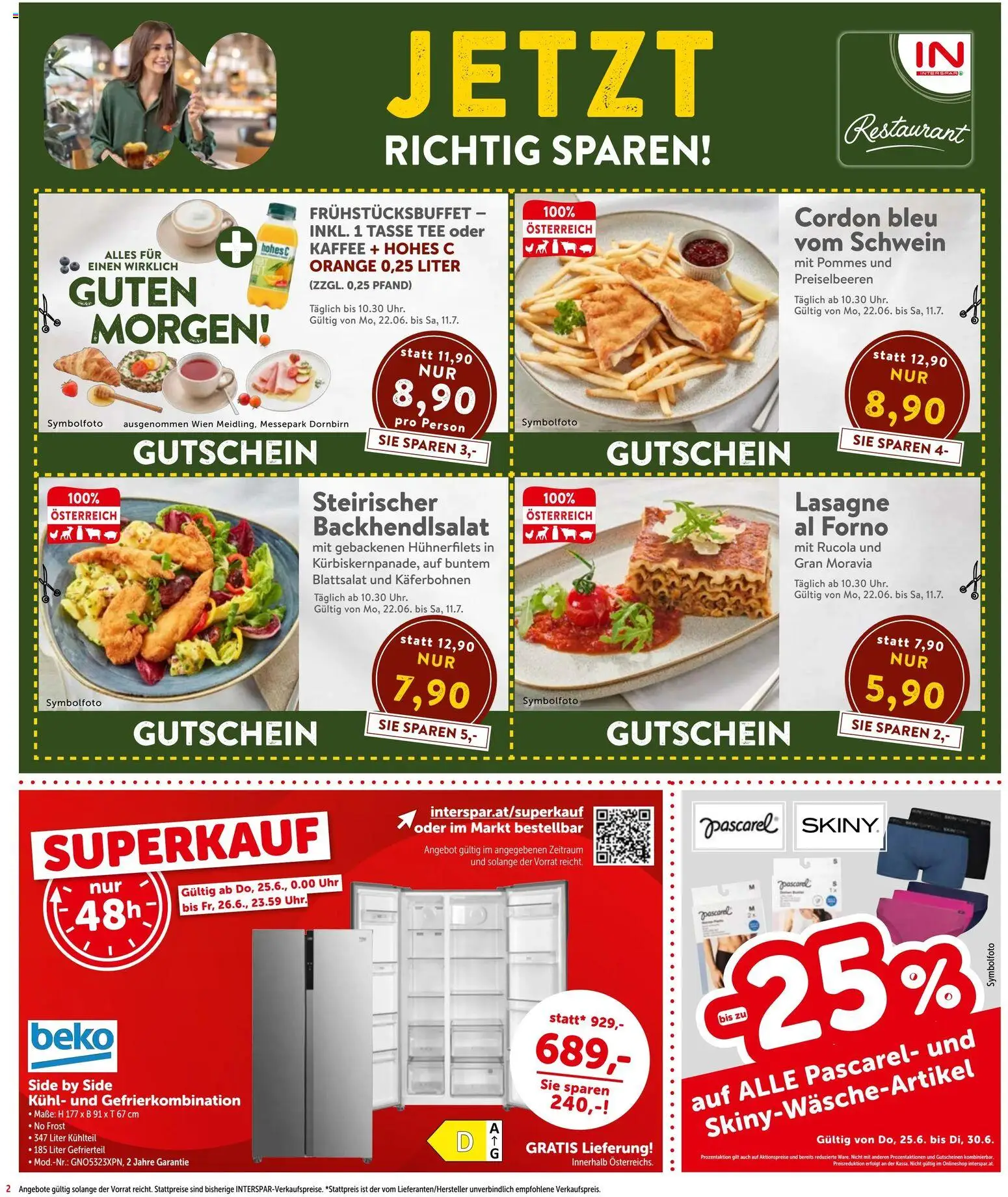 Die besten Angebote | Interspar - Flugblatt ab 25.06.2026 | - Jetzt stöbern! | Österreich