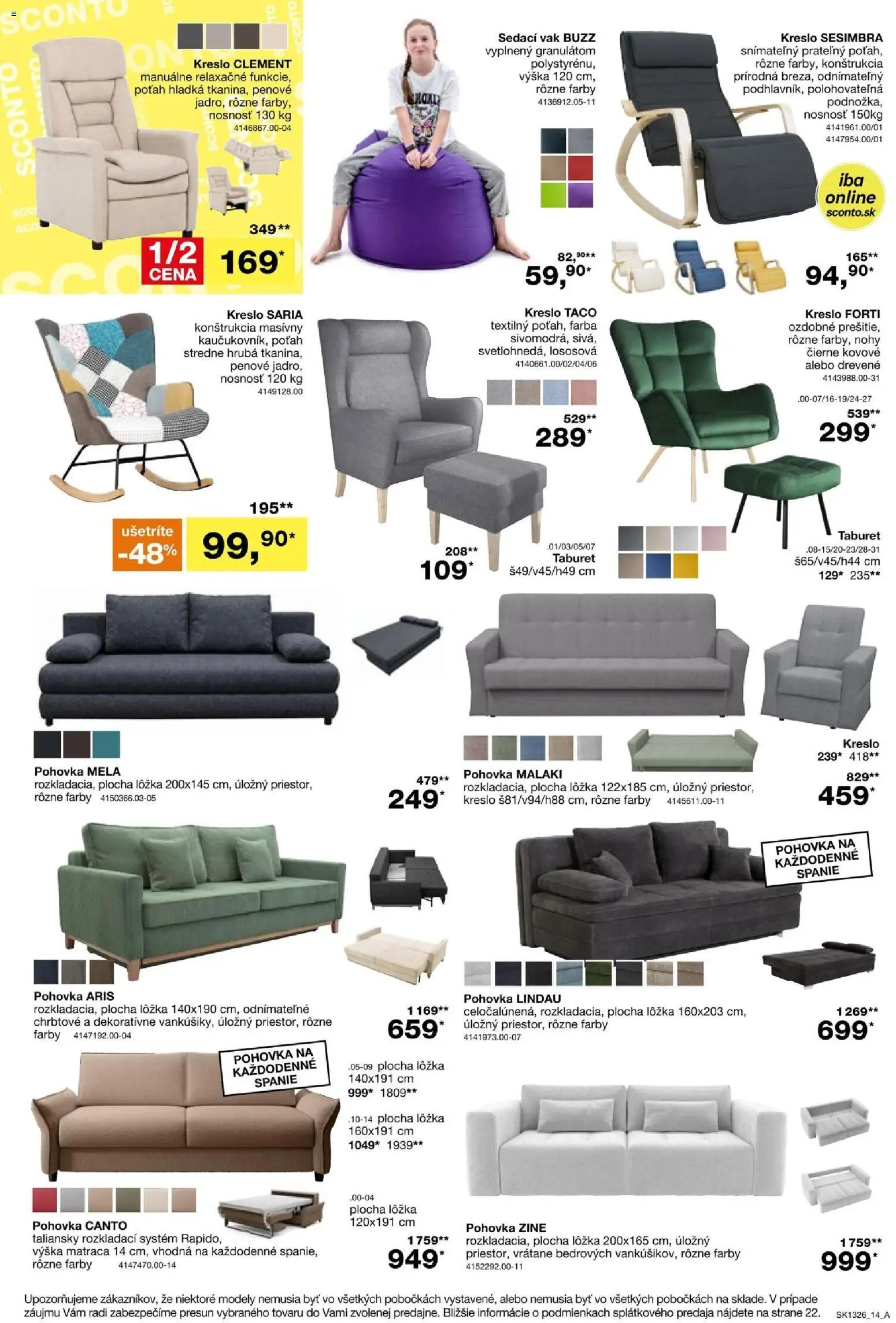 Sconto nábytok leták Leták in Slovensko