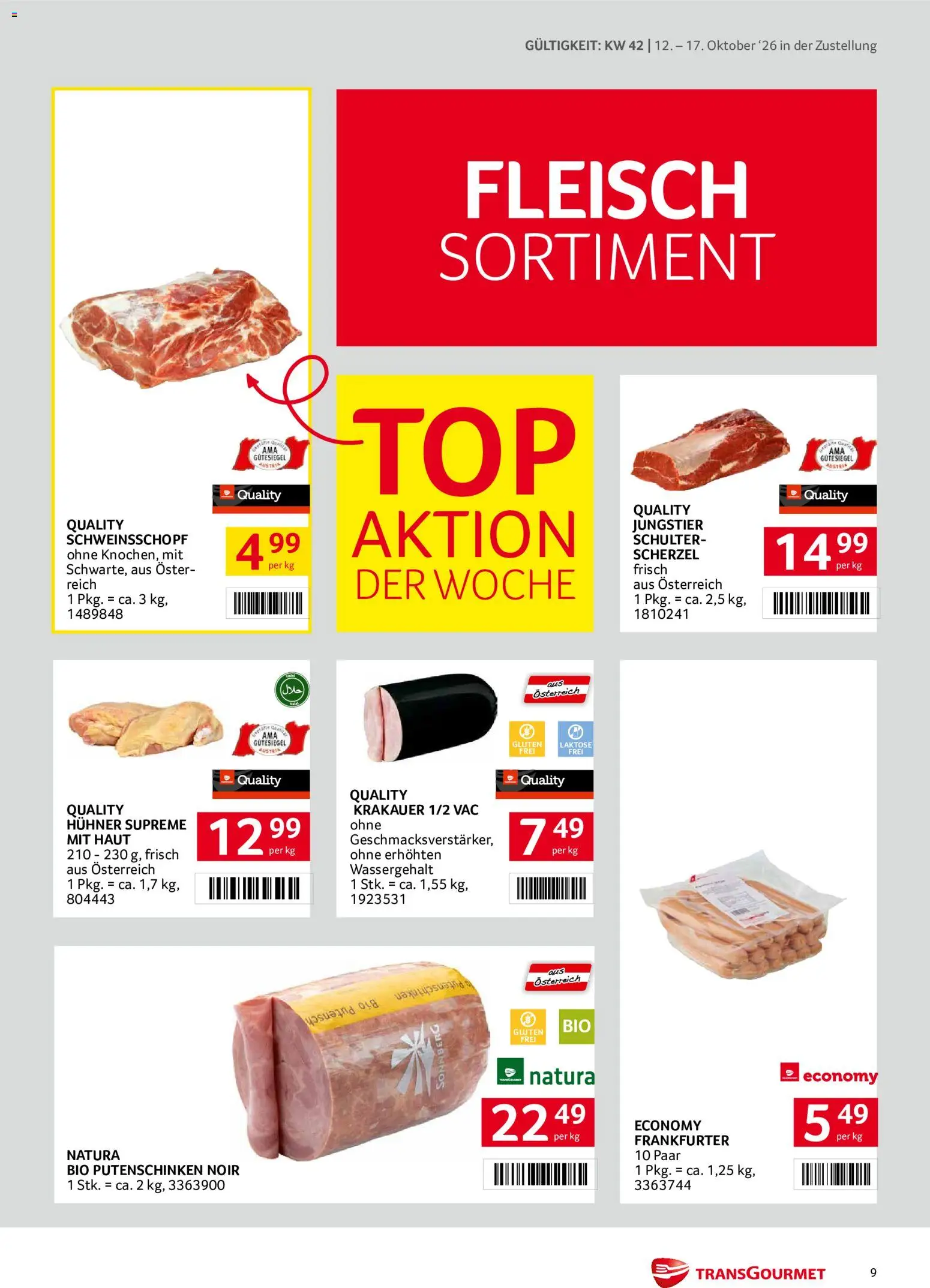 Transgourmet Flugblatt Flugblatt in Österreich