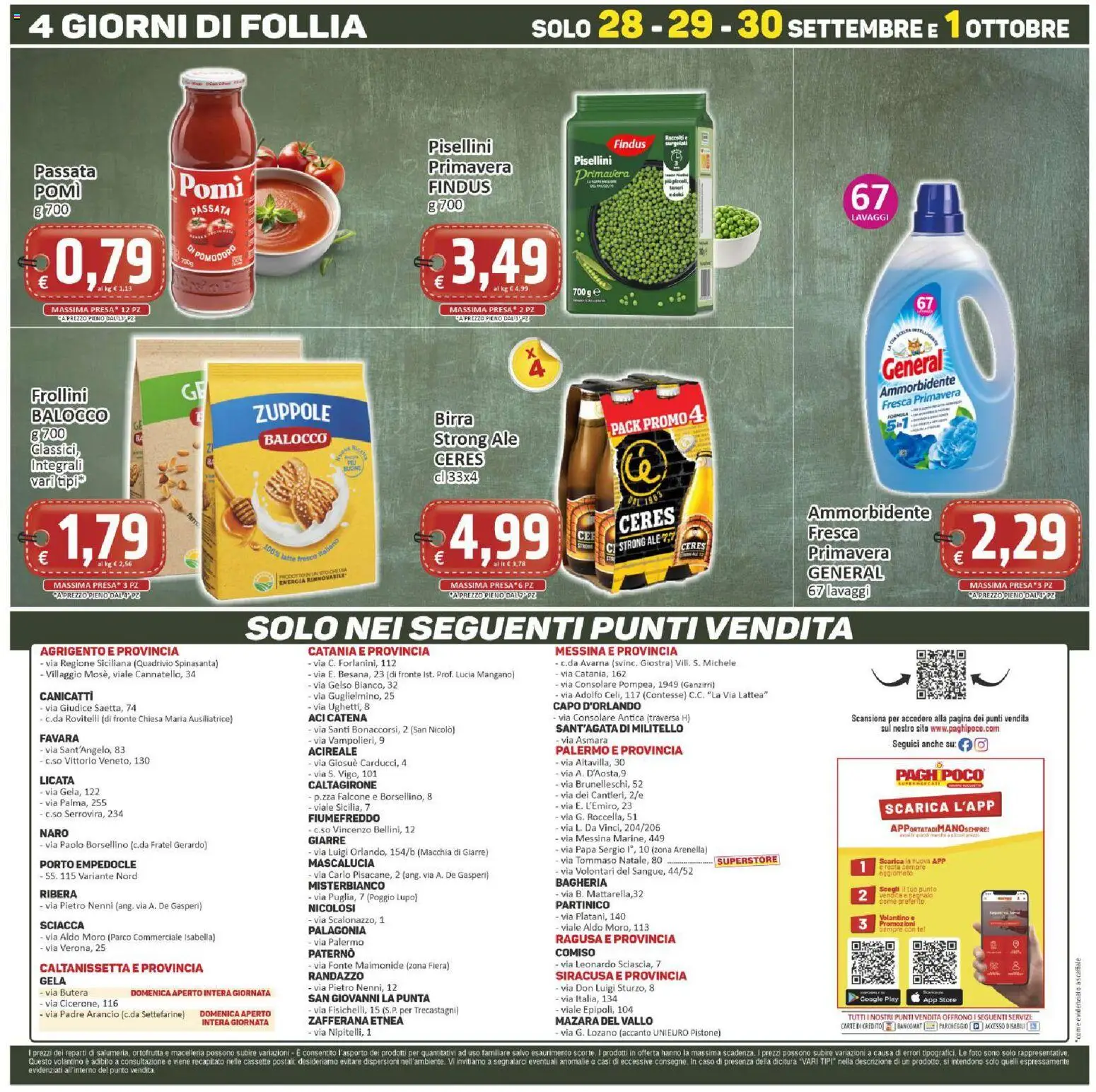 Paghi Poco volantino Volantino in Italy