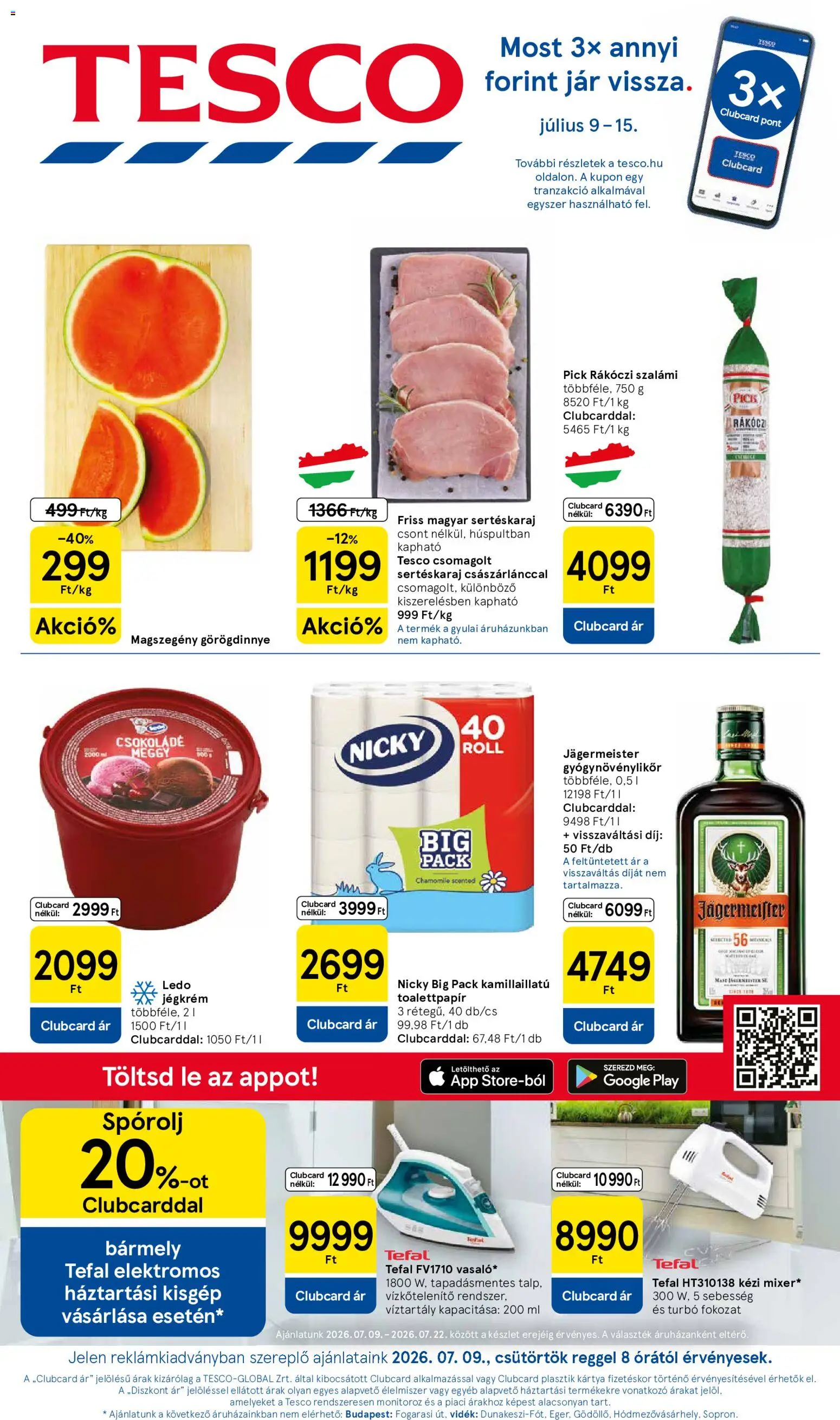 Tesco aktuális akciós újság - 2026.07.09.-tól/től⏳ | Magyarország