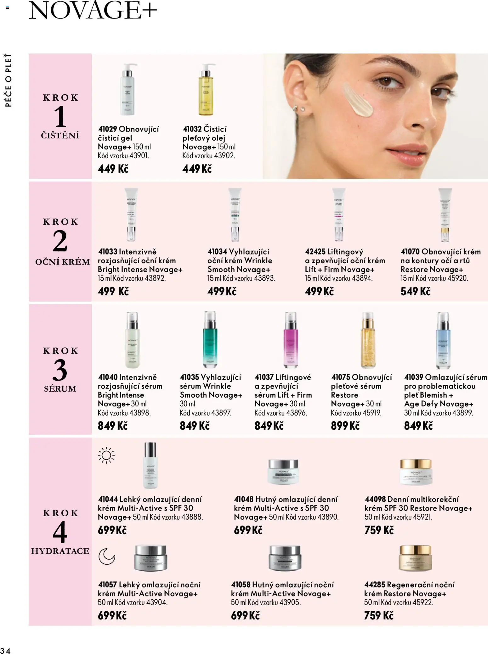 Oriflame katalog Novage+ Proceuticals Leták in Česko