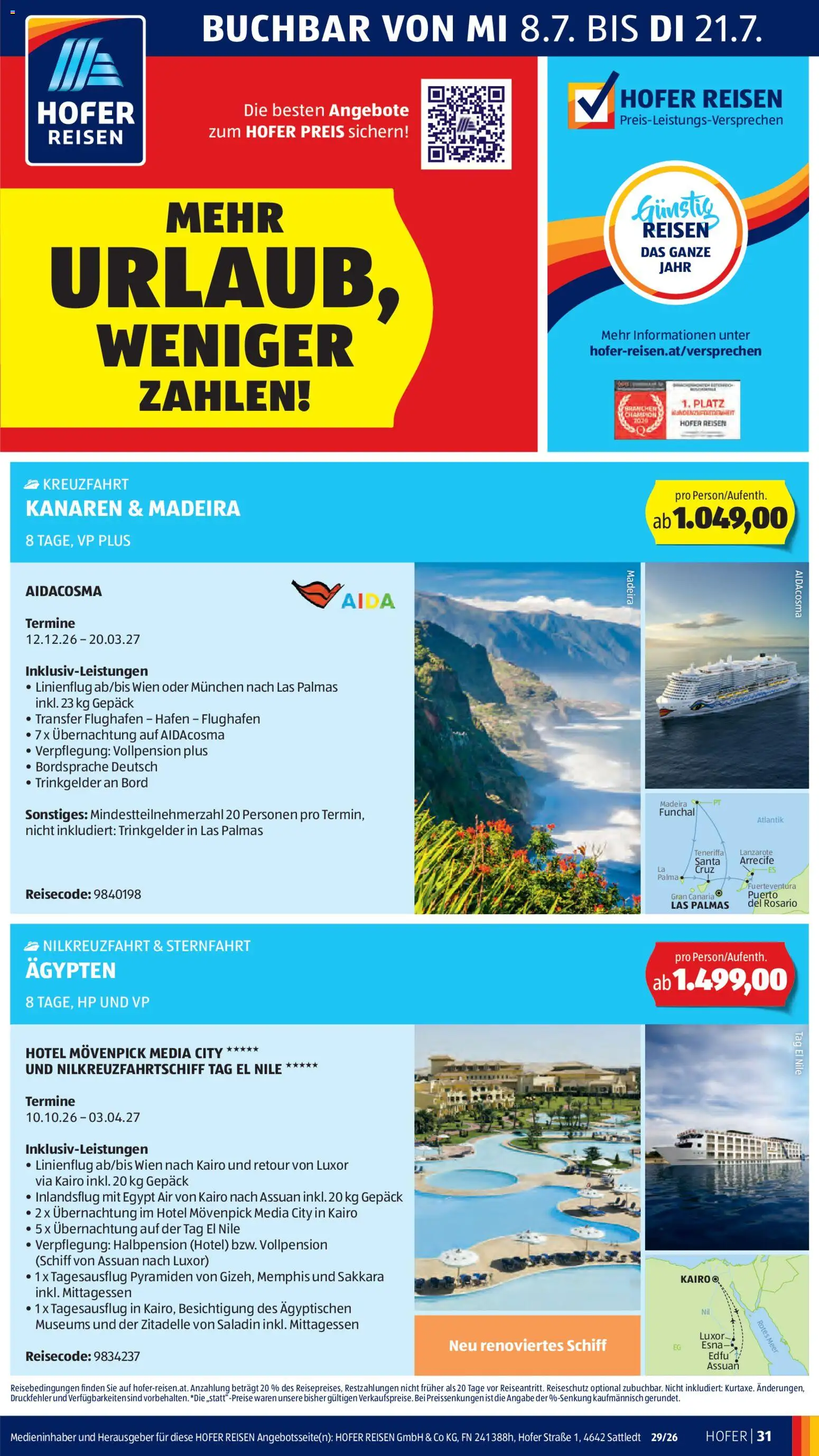 Hofer AT Akciós Újság 2026.07.10.-tól/töl - fantasztikus ajánlatokat! 🛍️ | Magyarország