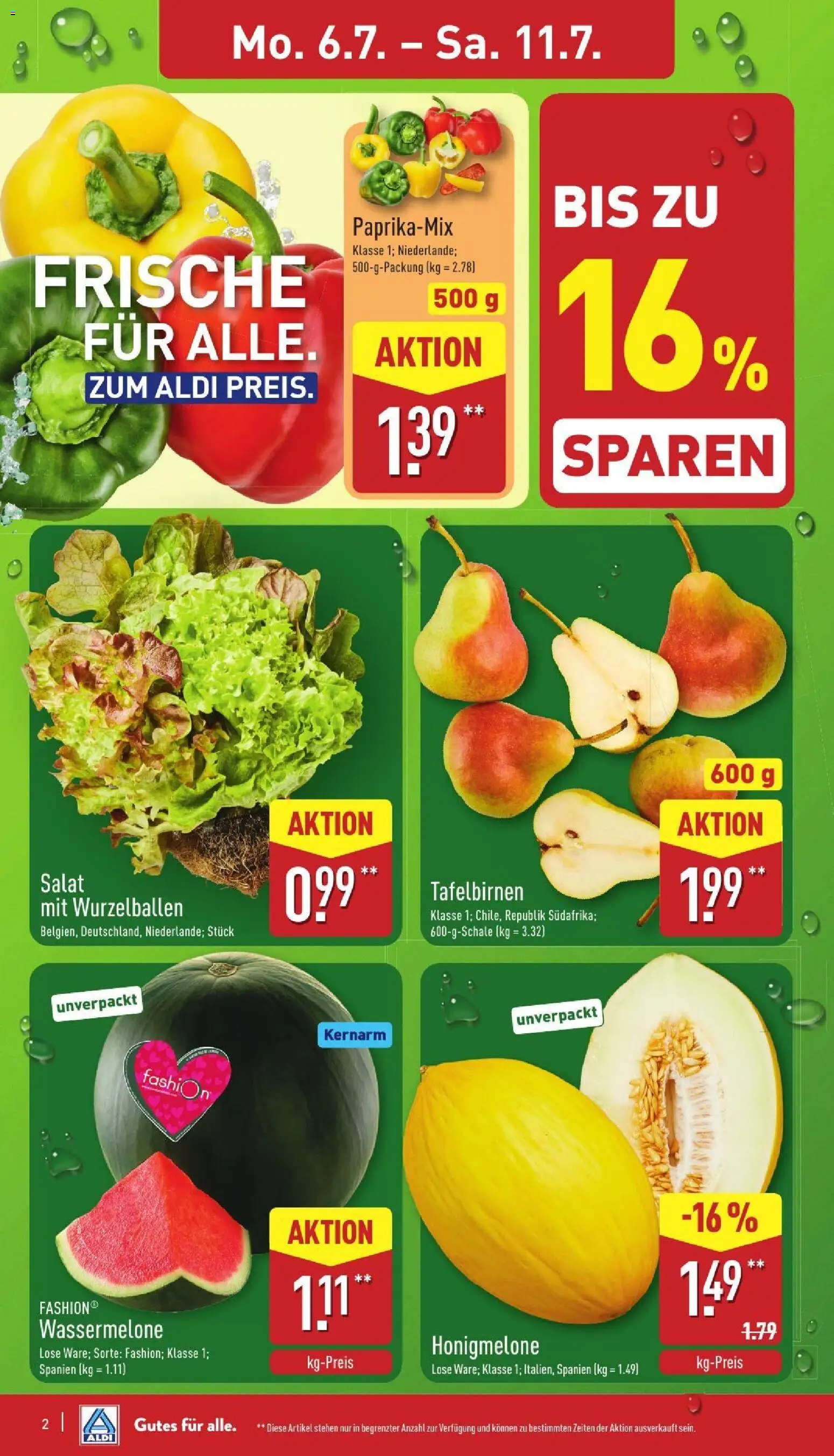 Aldi Prospekt | 06.07.2026 | Wie erhält man einen begrenzten Rabatt? | Deutschland