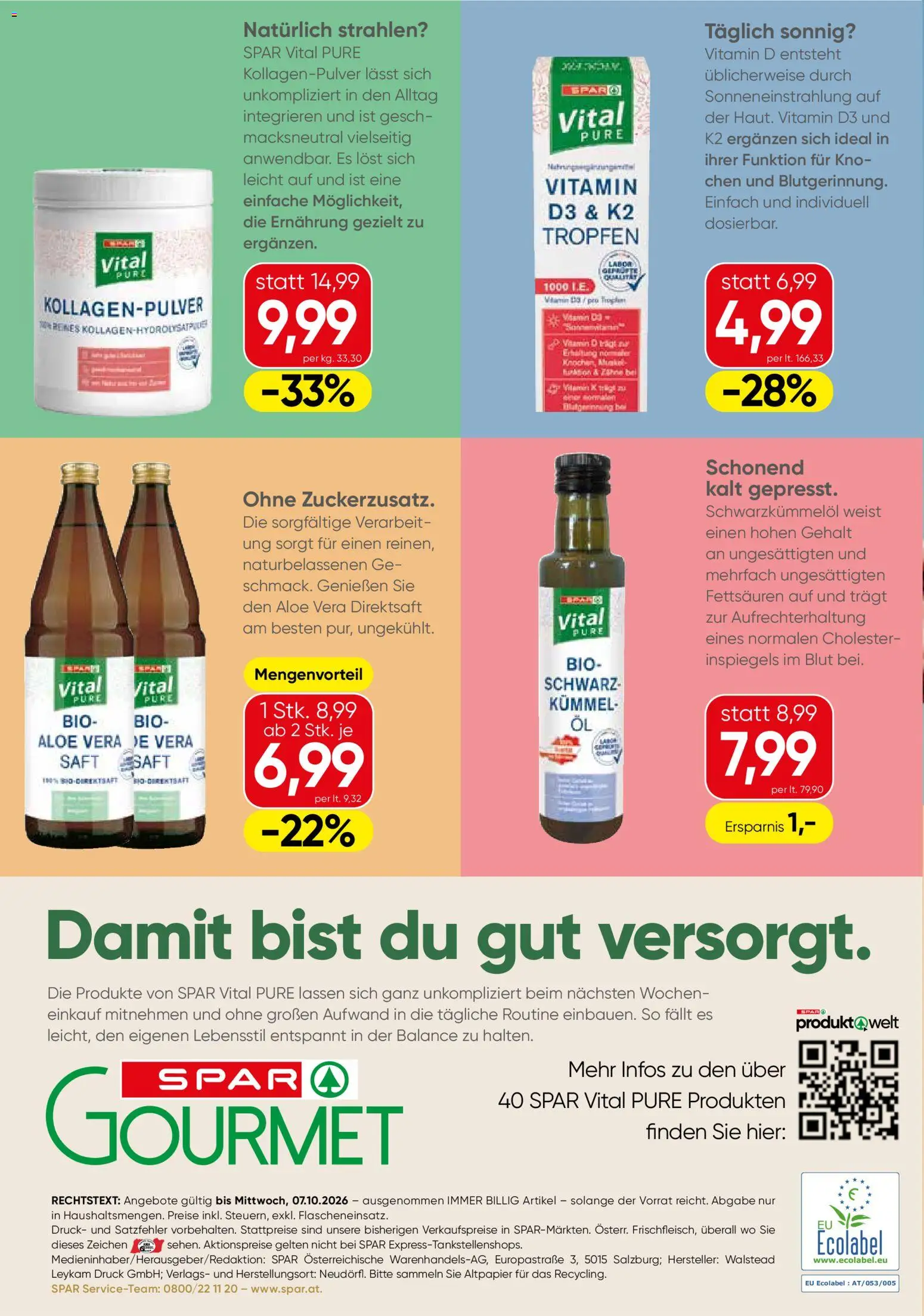 SPAR Gourmet Flugblatt Flugblatt in Österreich