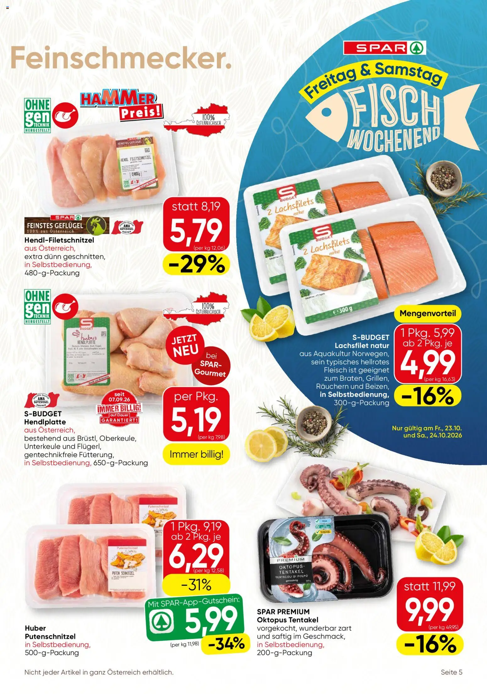 SPAR Gourmet Flugblatt Flugblatt in Österreich