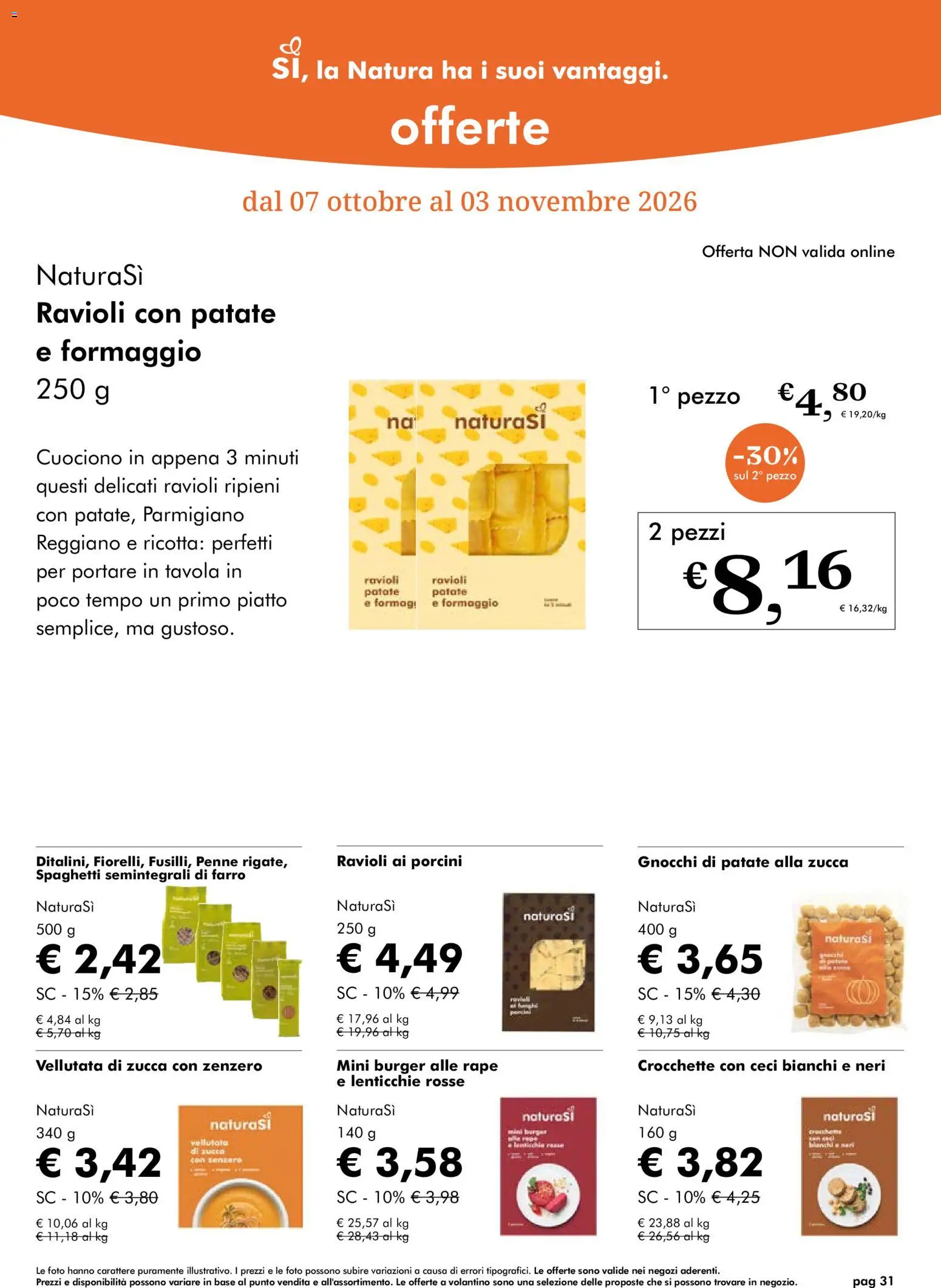Natura Sì volantino Volantino in Italy