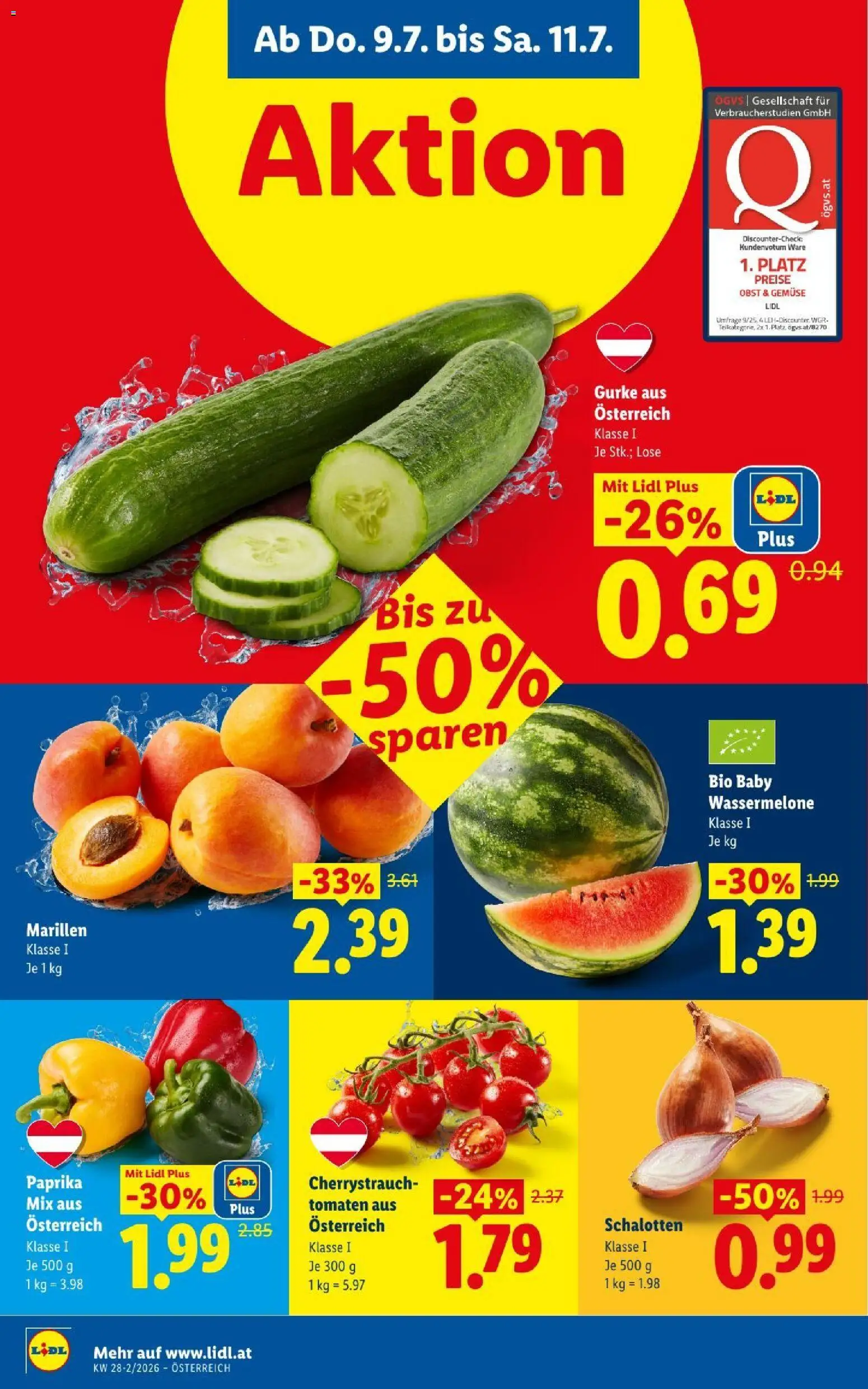 Jetzt sparen im Lidl - Flugblatt | 09.07.2026 ✳️ Angebote ab Donnerstag | Österreich