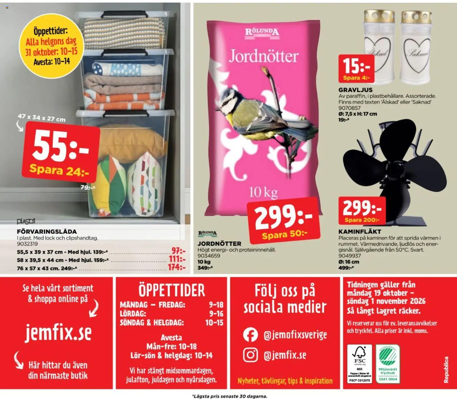 Jem & Fix erbjudanden Reklamblad in Sverige