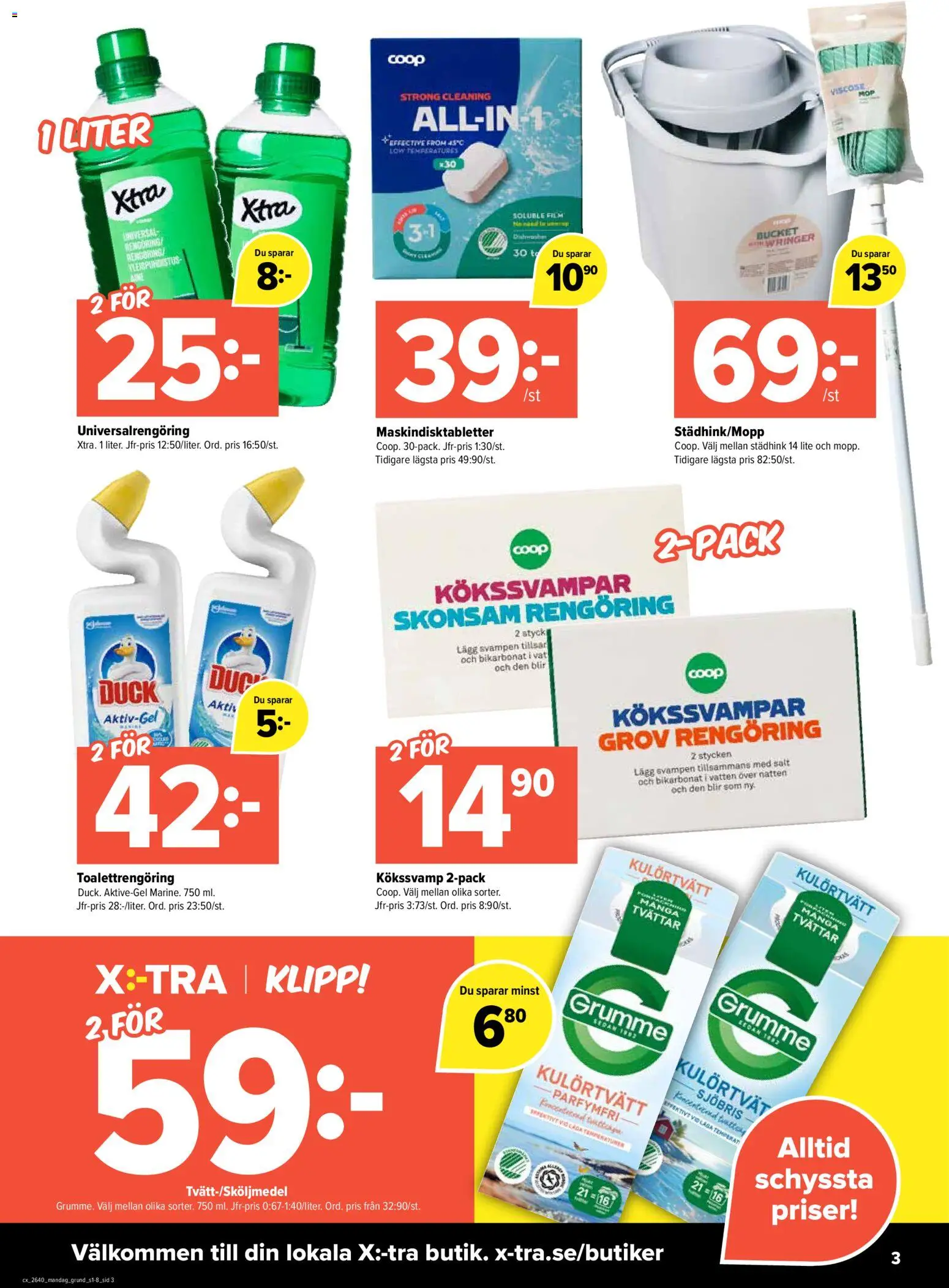 Coop X:-TRA erbjudanden Reklamblad in Sverige