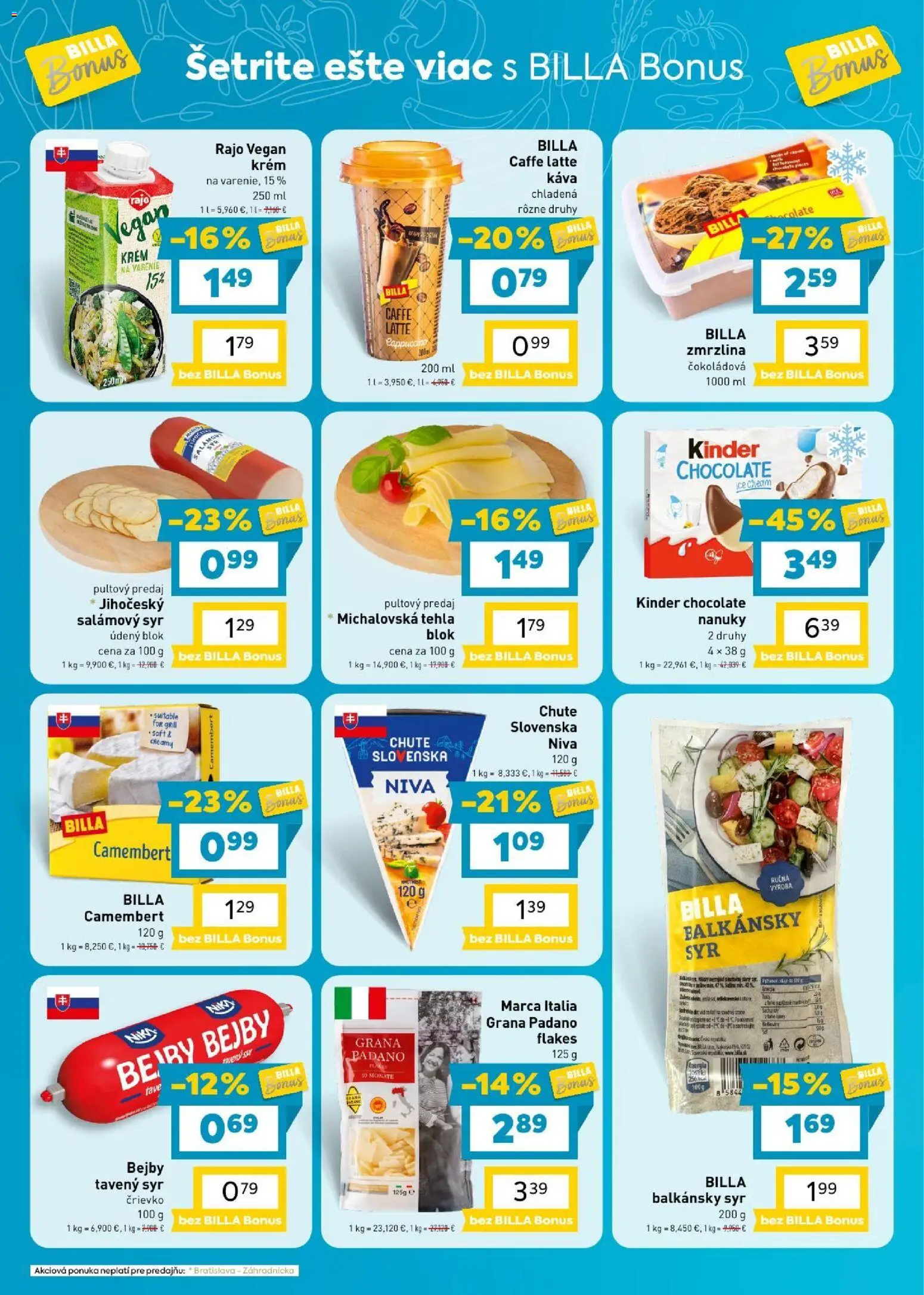 Billa leták Leták in Slovensko