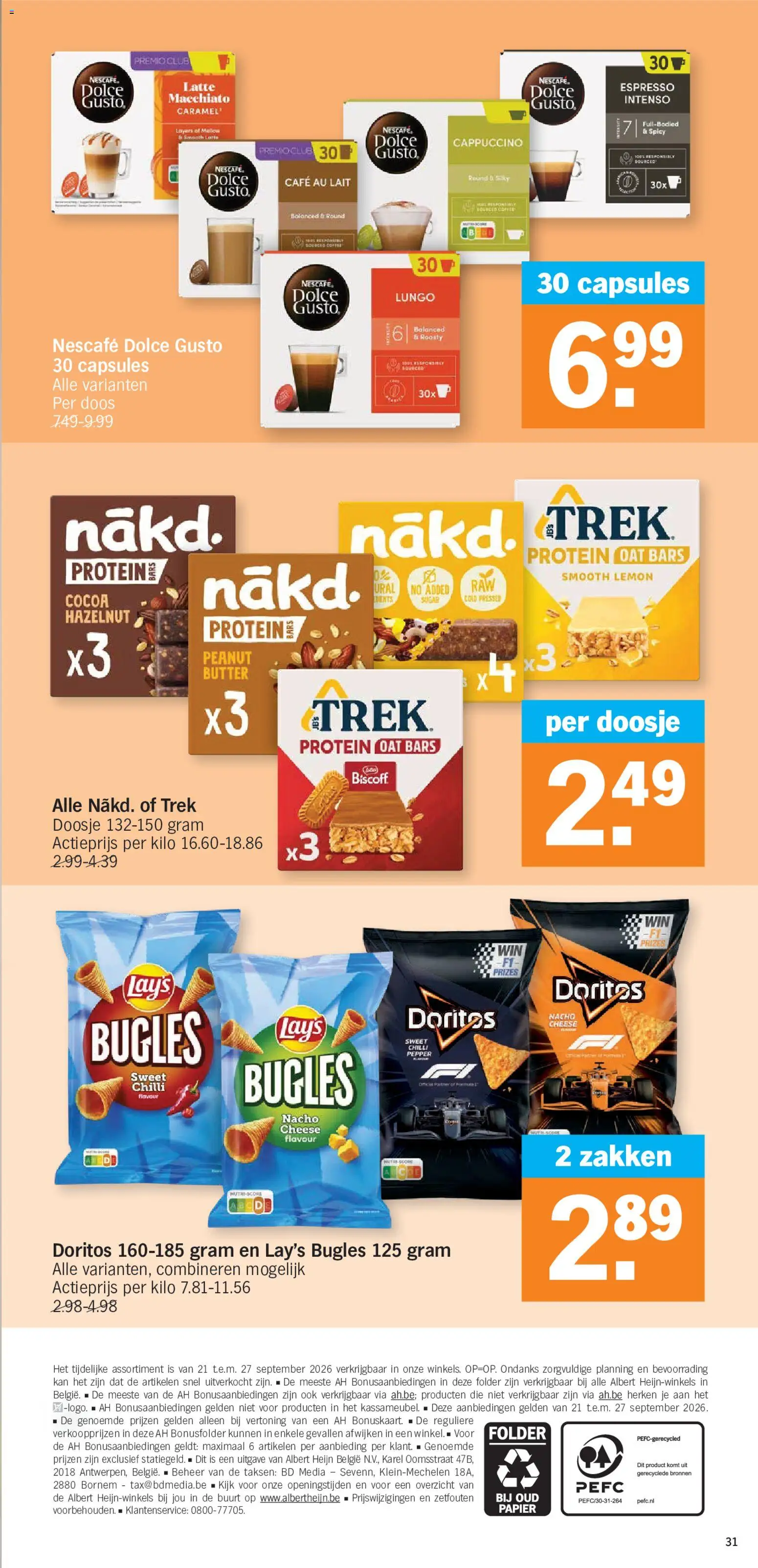 Albert Heijn Folder week / de la semaine 39 Folder in België