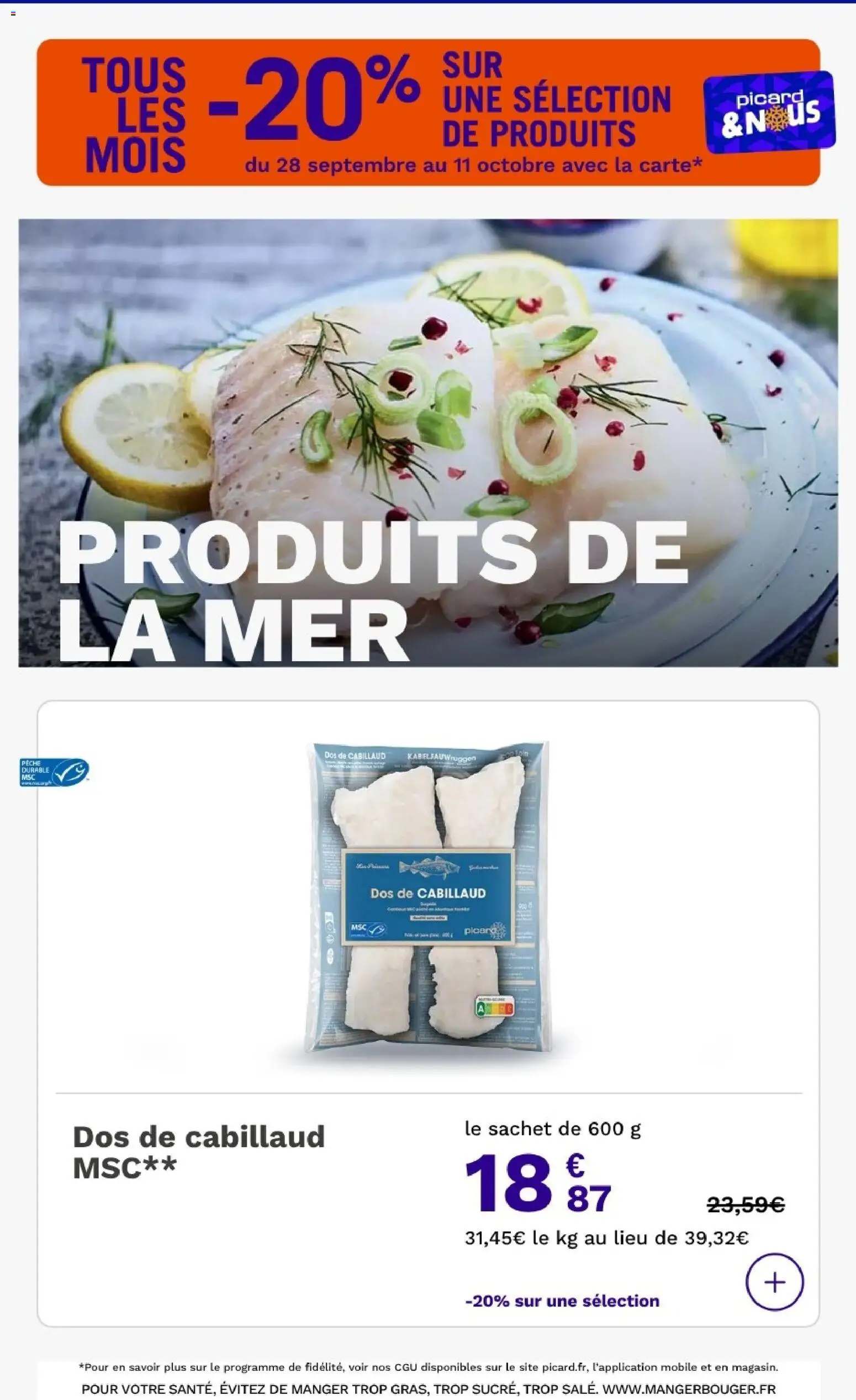Picard catalogue Catalogue in France