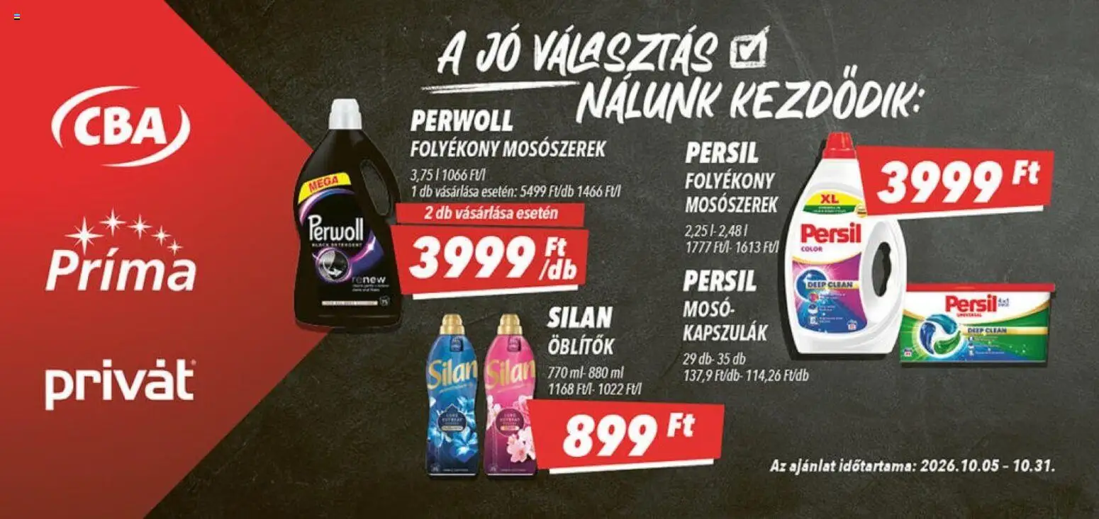 CBA Príma Aktuális óriásplakátok Akciós újság in Magyarország