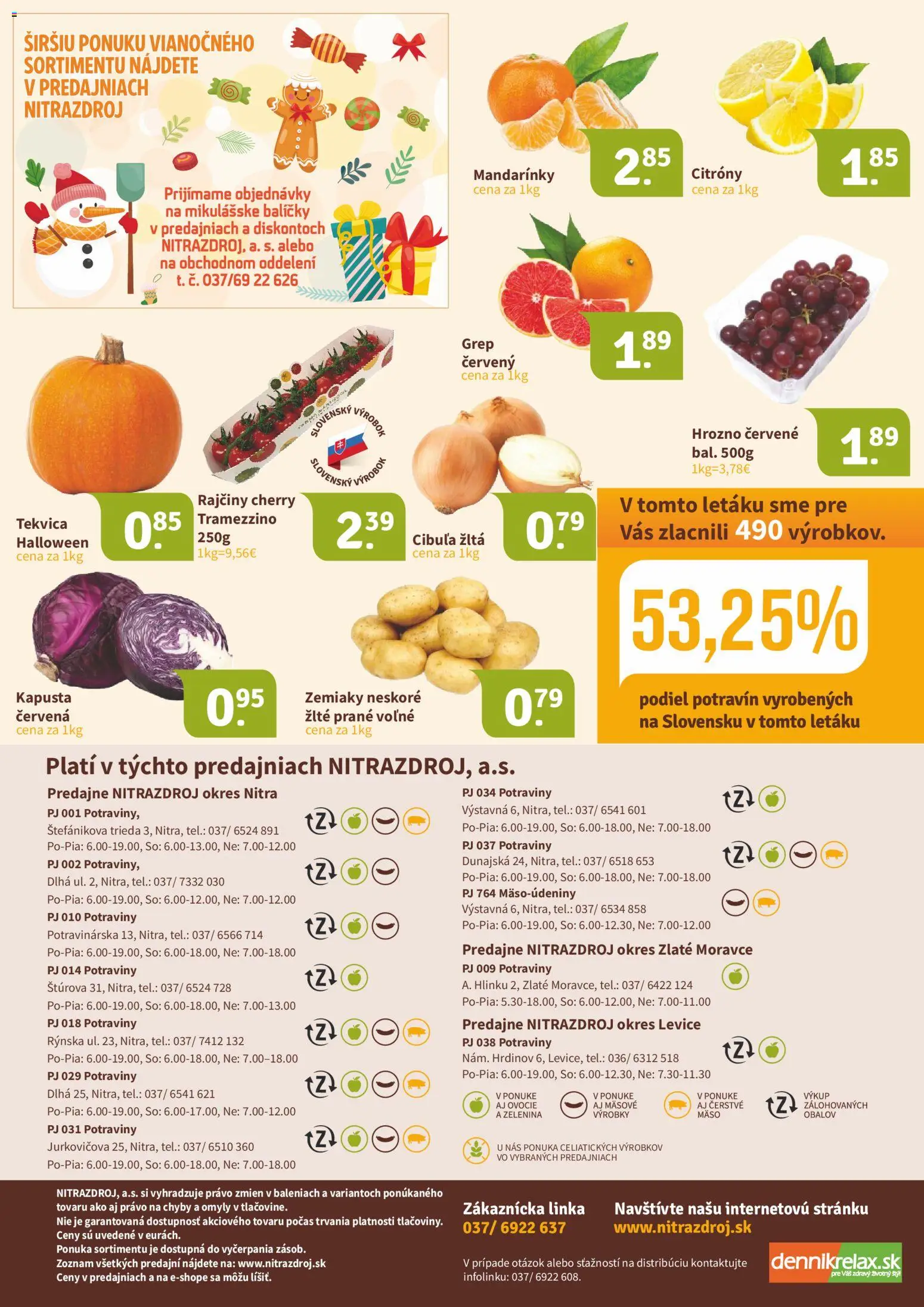 Nitrazdroj Leták Leták in Slovensko