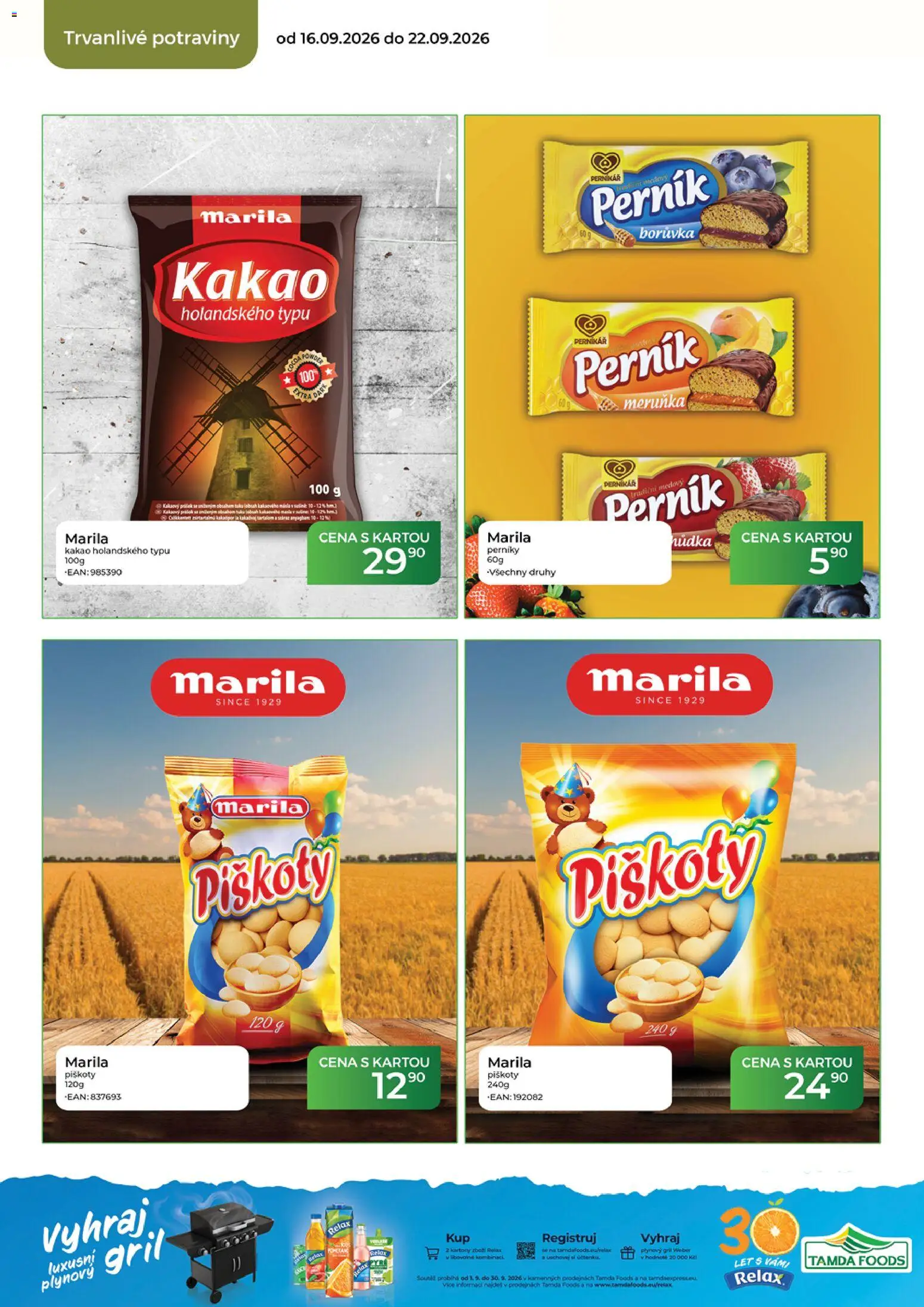 Tamda Foods leták Leták in Česko