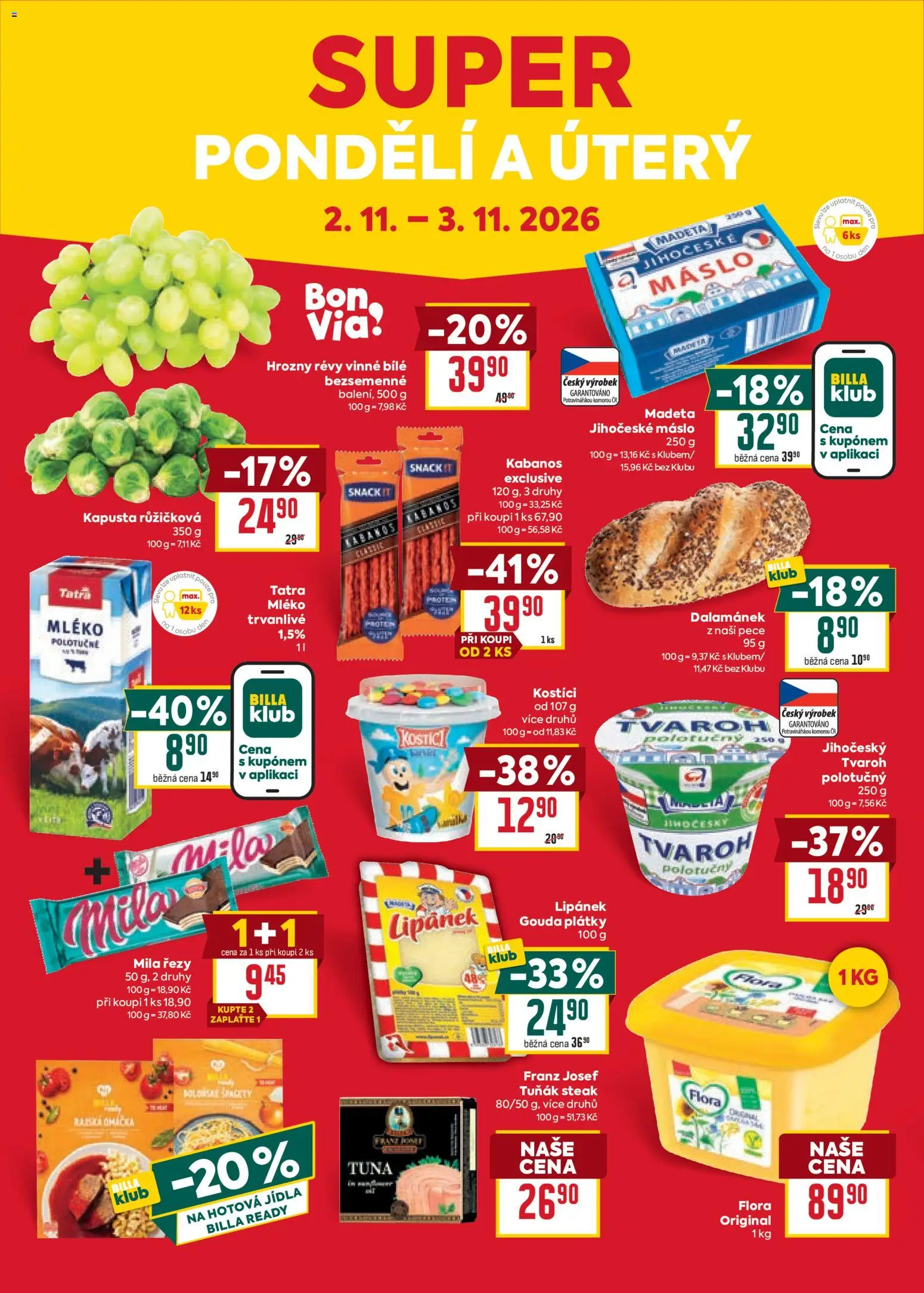 Billa Velký leták Leták in Česko