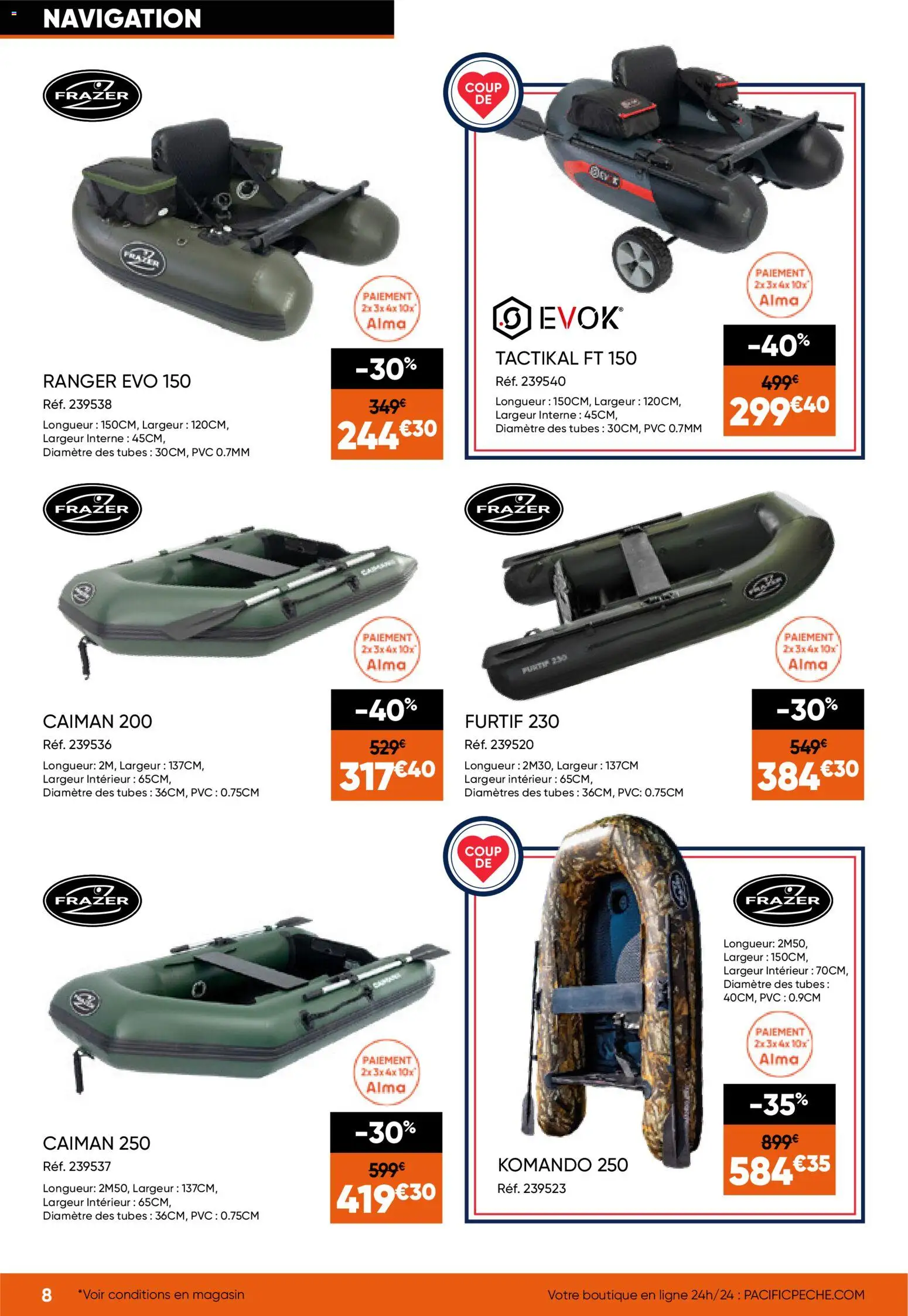 Pacific Pêche catalogue Catalogue in France
