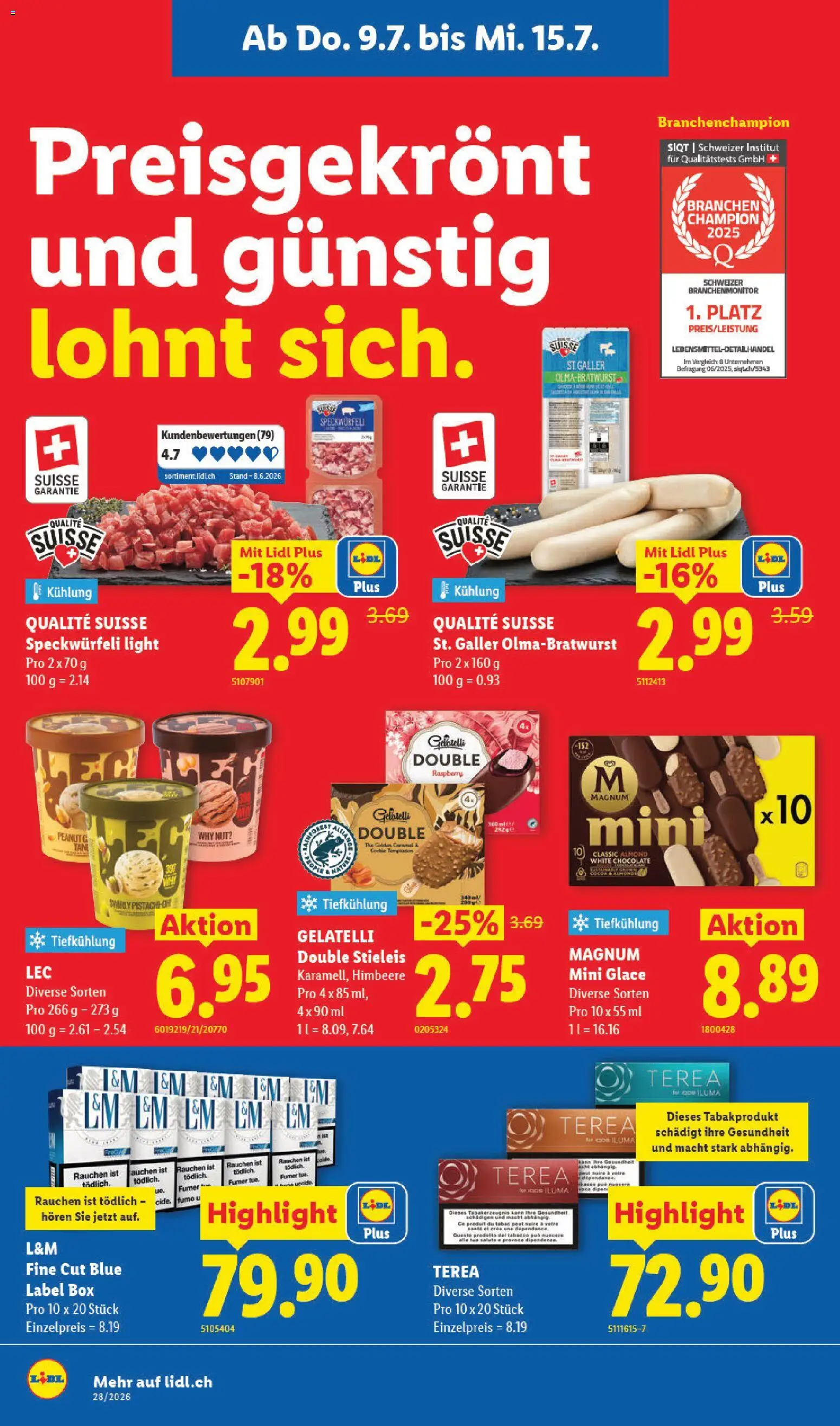🛍️ Lidl aktionen ab 09.07.2026 » Entdecken Sie exklusive Rabatte und sparen Sie noch heute! 💰 | Schweiz