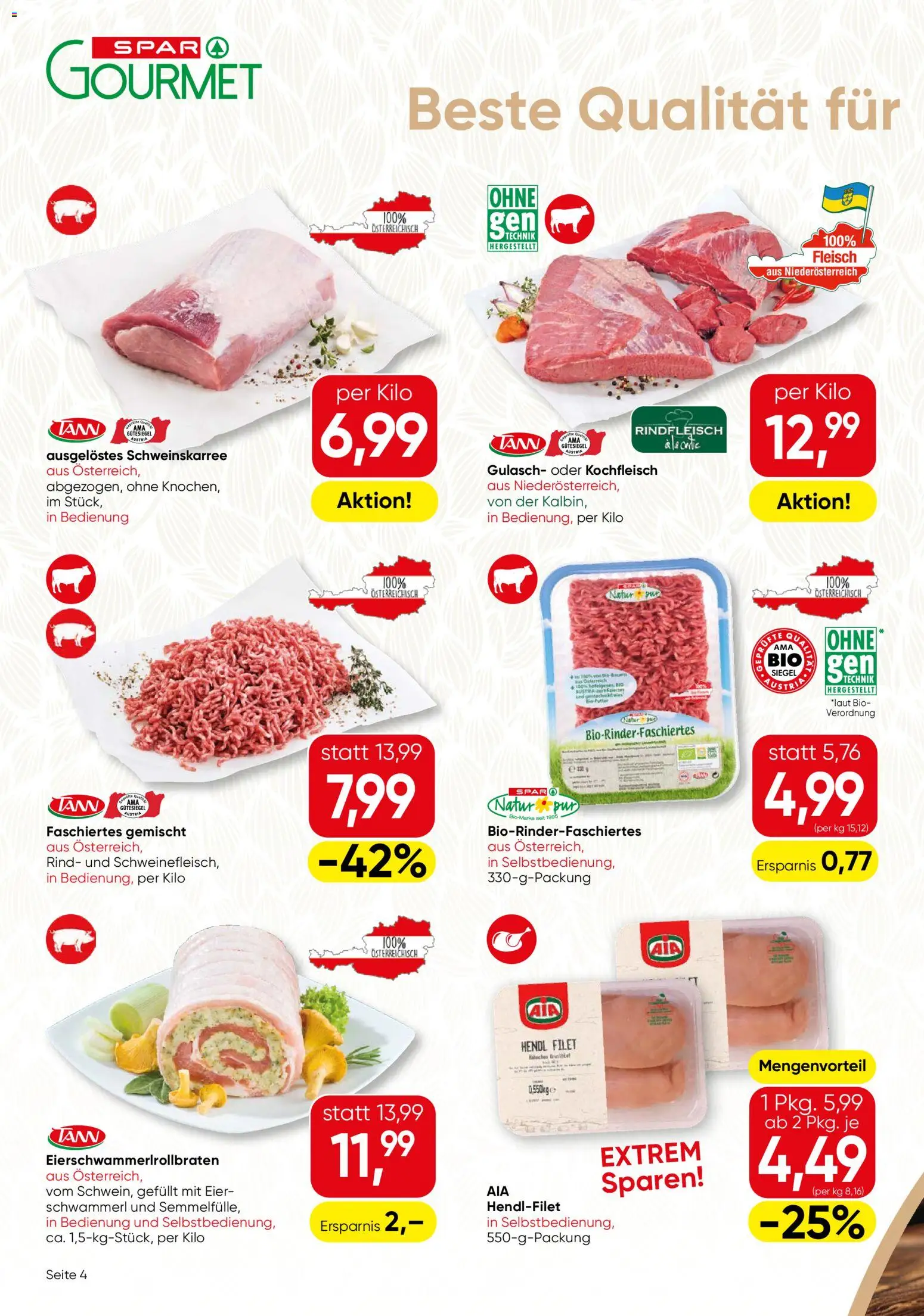 SPAR Gourmet Flugblatt Flugblatt in Österreich