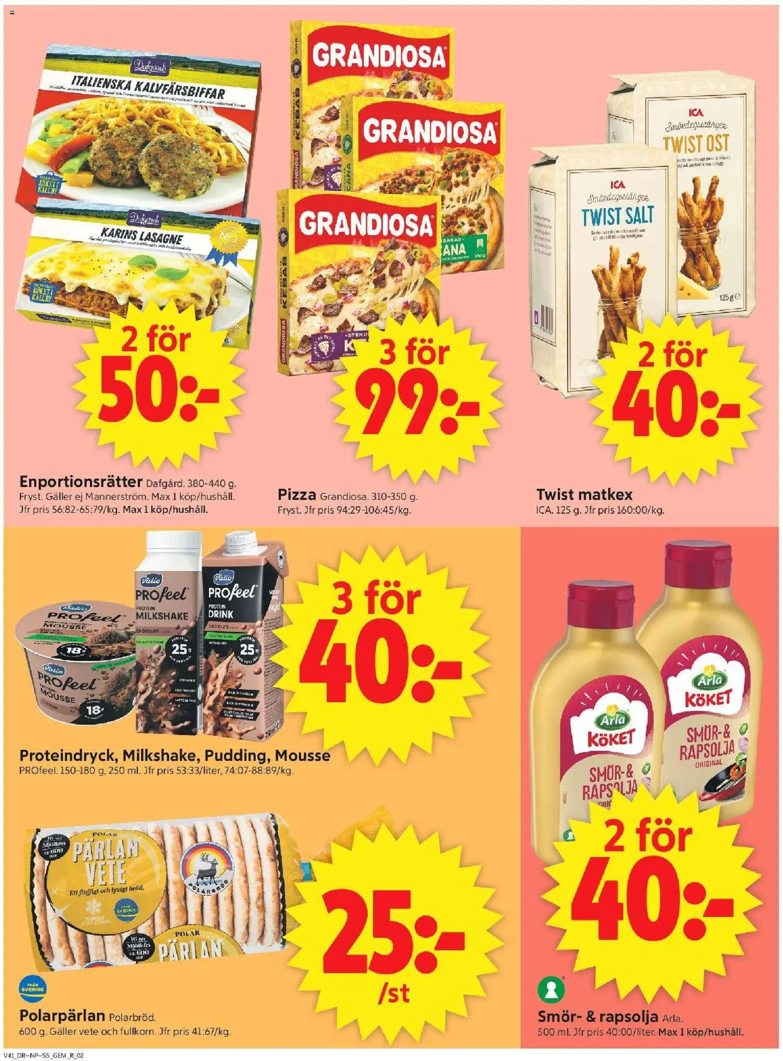 ICA Supermarket erbjudanden Reklamblad in Sverige