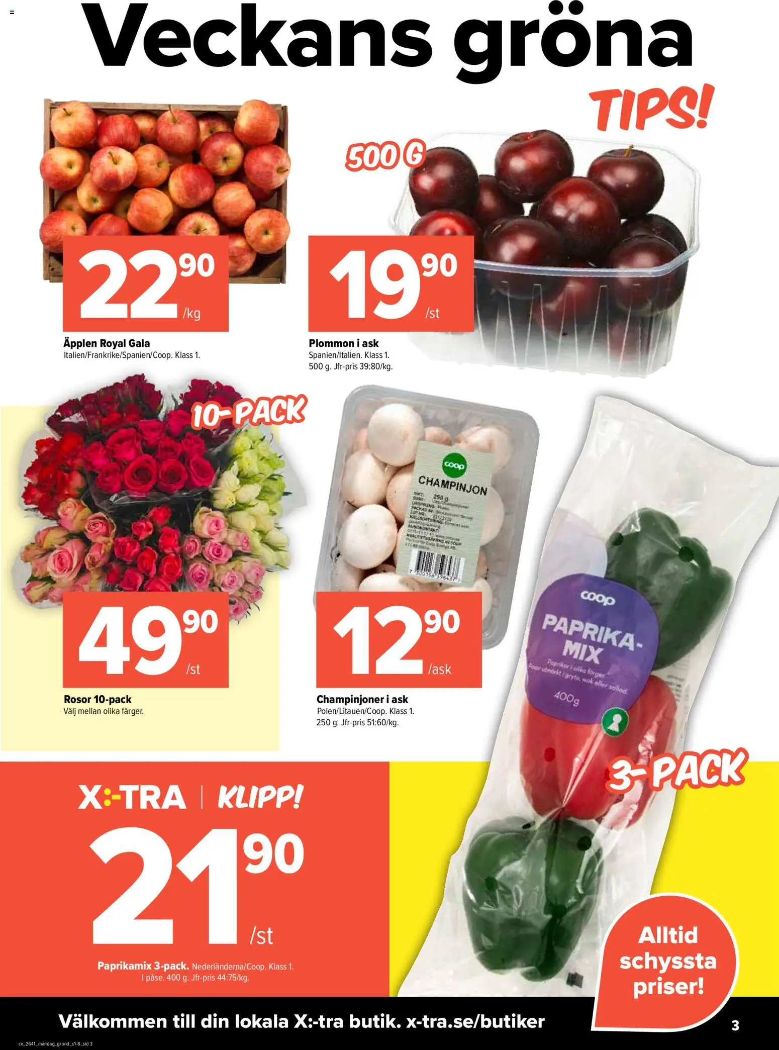 Coop X:-TRA erbjudanden Reklamblad in Sverige
