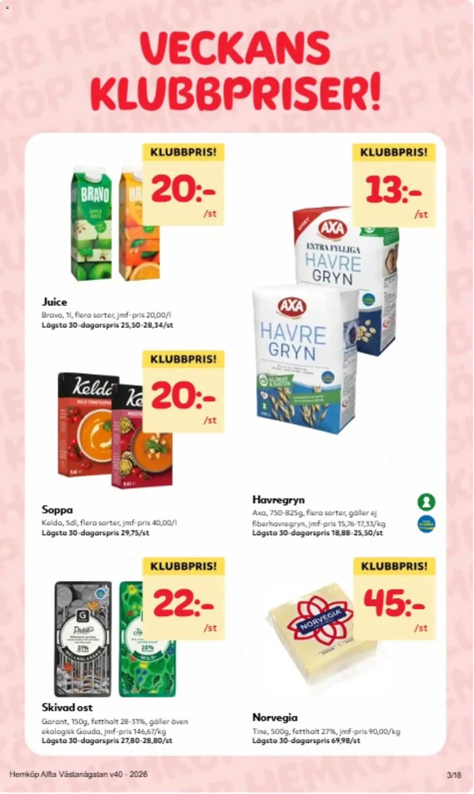 Hemköp erbjudanden Reklamblad in Sverige