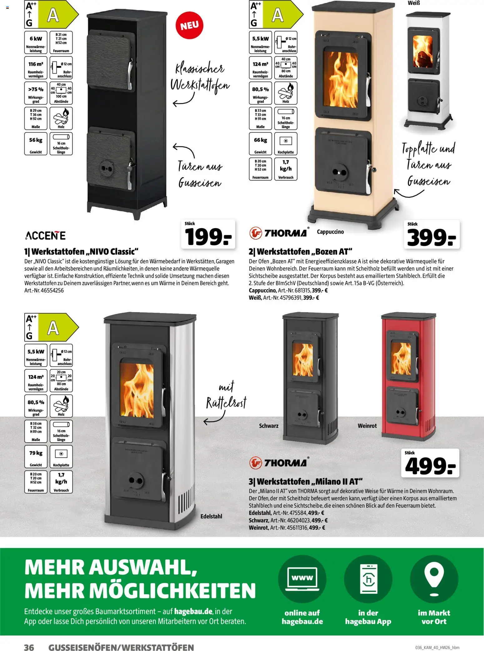 Hagebau Kaminofen & Zubehör Prospekt in Deutschland