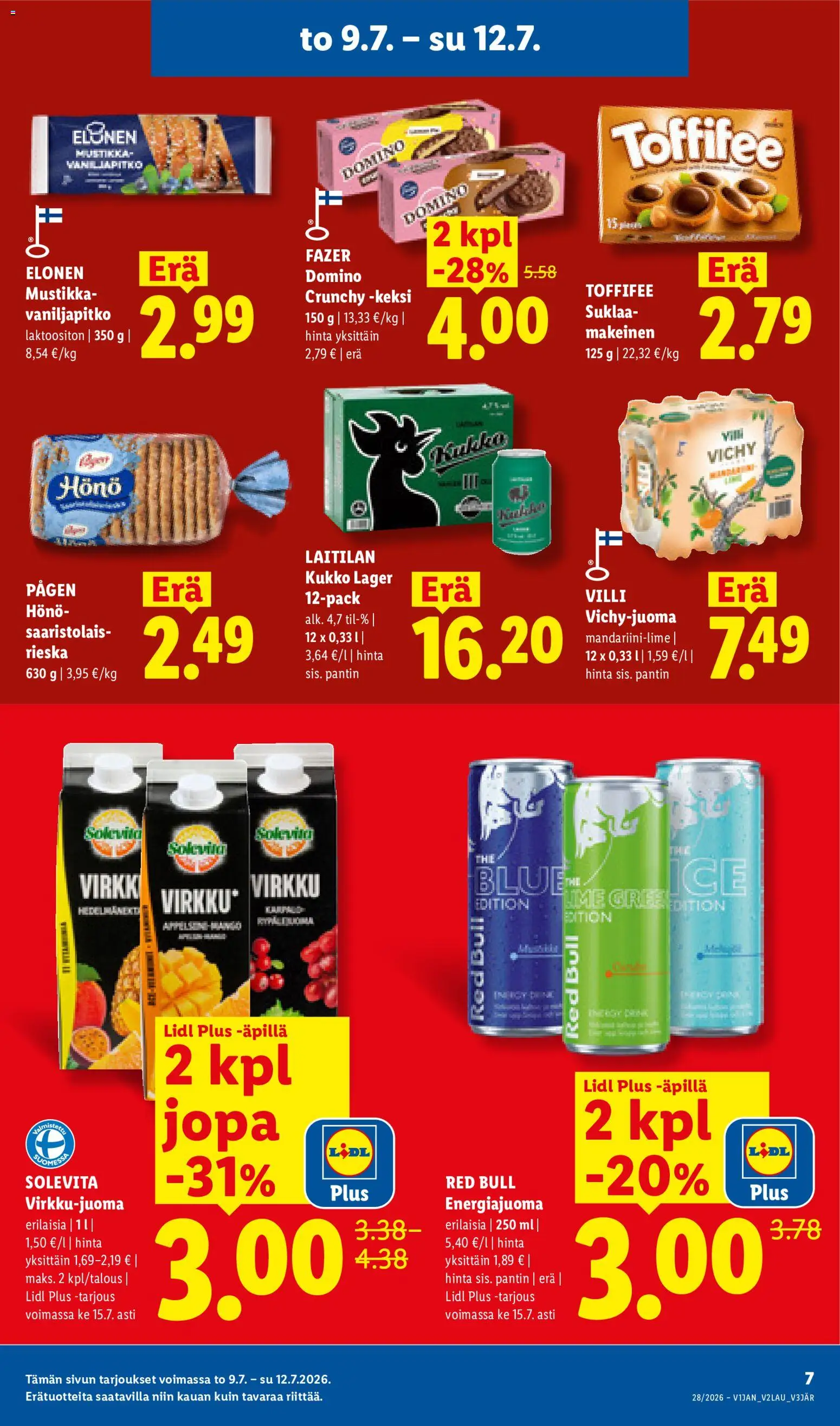 🛍️ Lidl tarjoukset alkaen 09/07/2026 » Katso huipputarjoukset ja säästä jo tänään! 💰 | Suomi