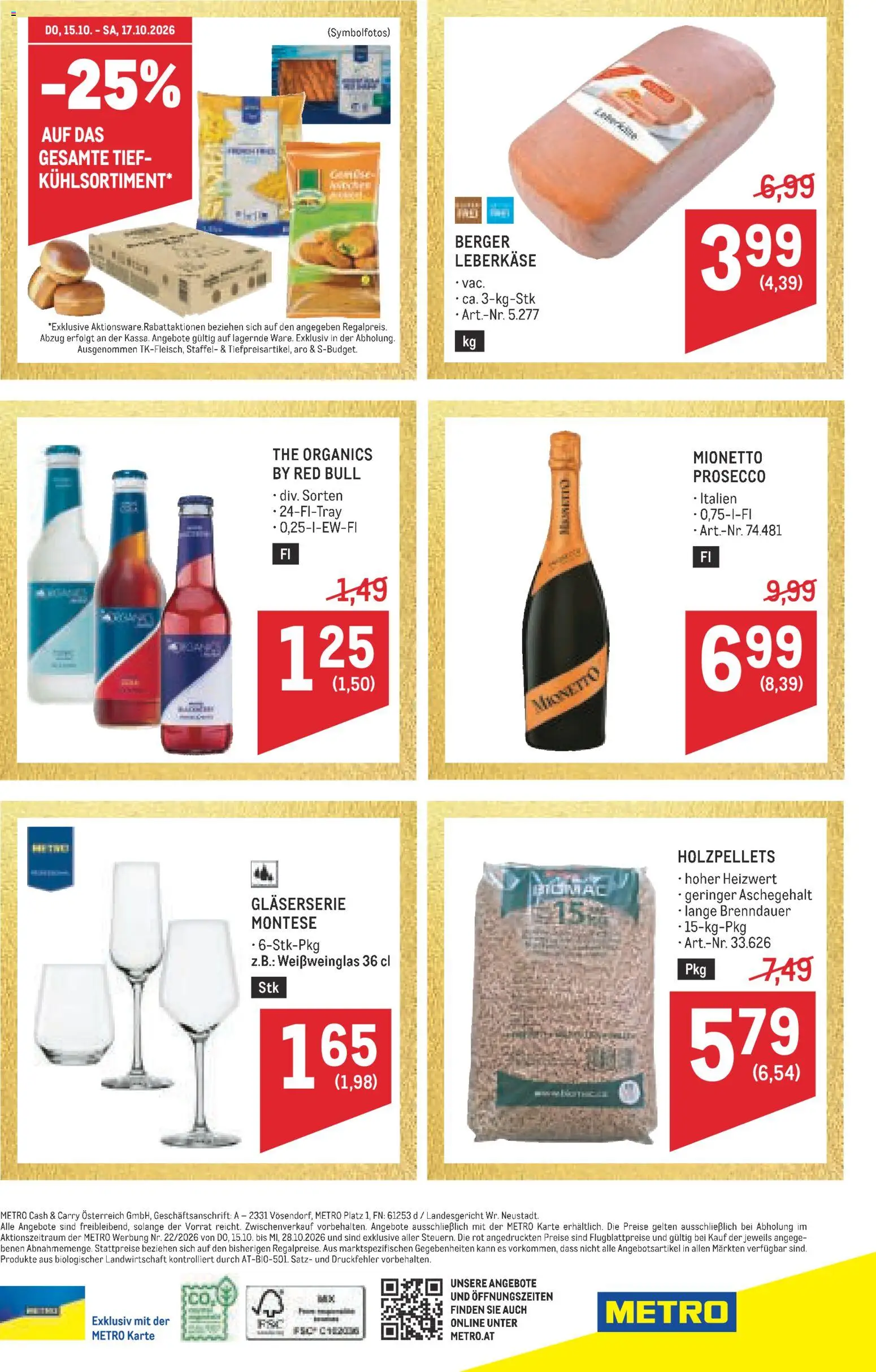 Metro angebote Profi Flugblatt in Österreich