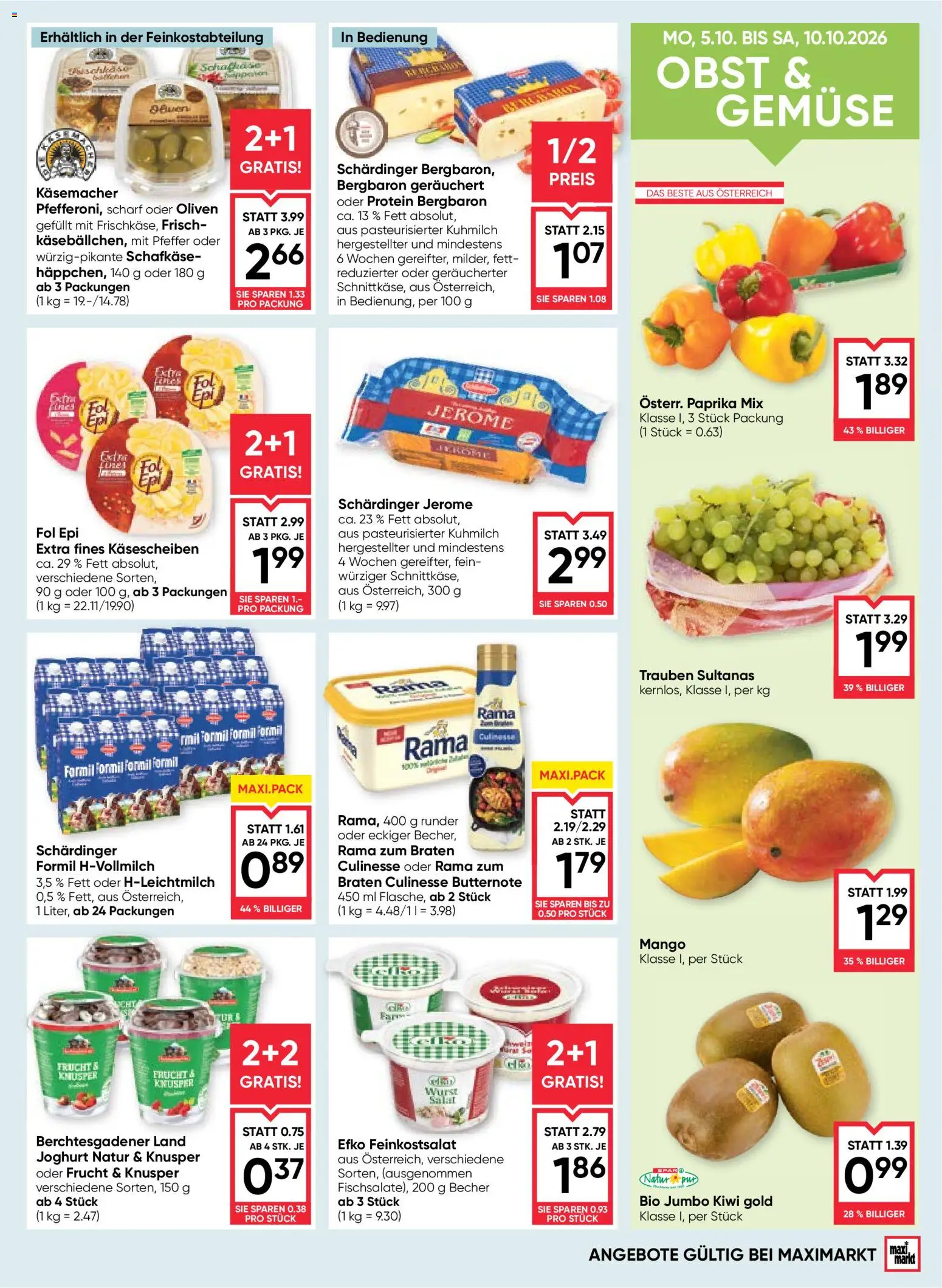 Maximarkt Flugblatt Flugblatt in Österreich
