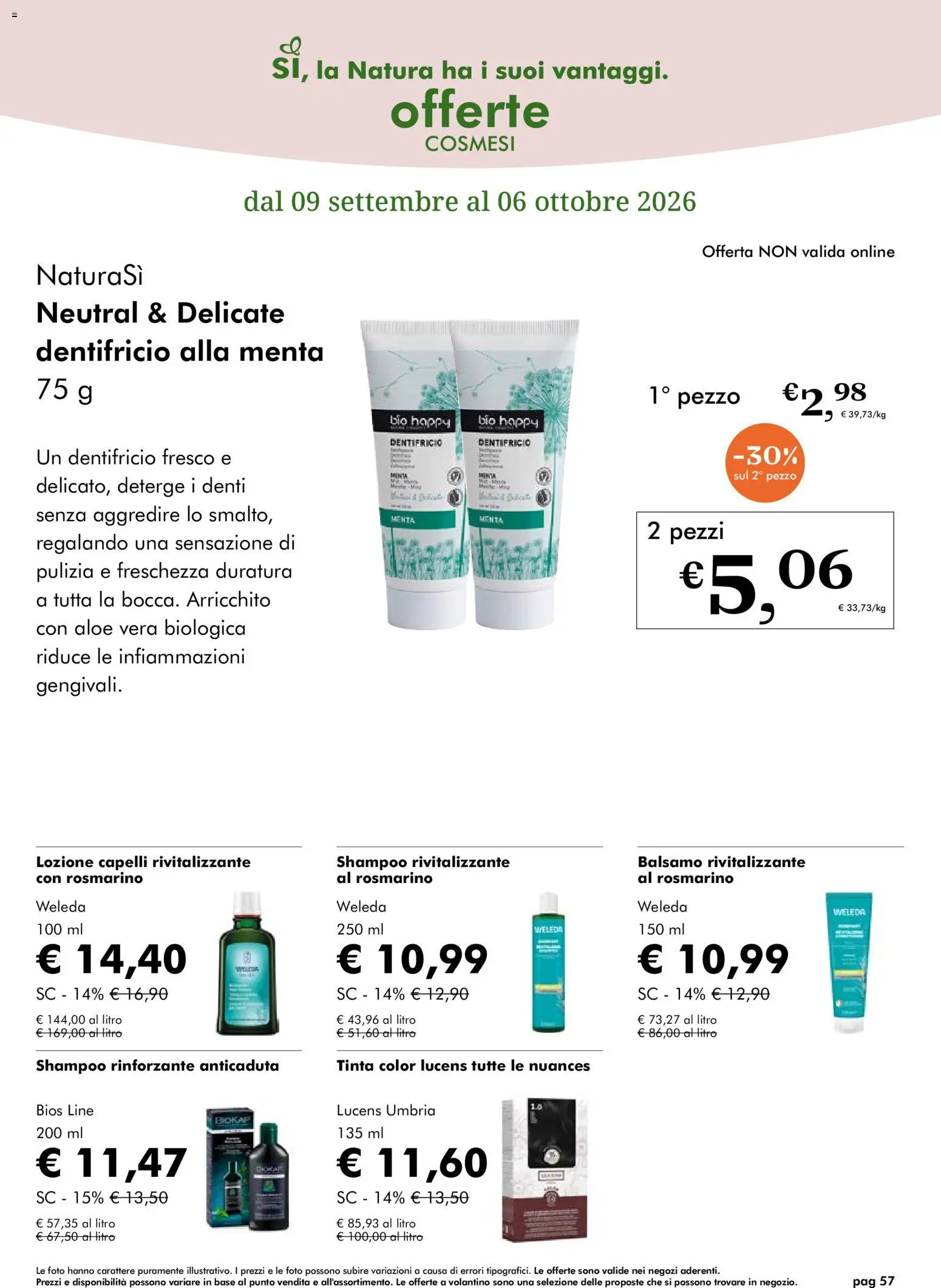 Natura Sì volantino Volantino in Italy